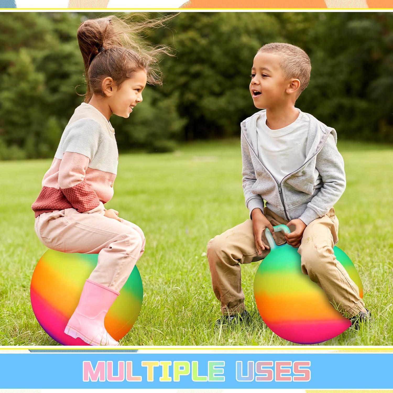 Pelotas Rebotadoras Poen 2 Pcs 45 cm Arcoíris con Bomba