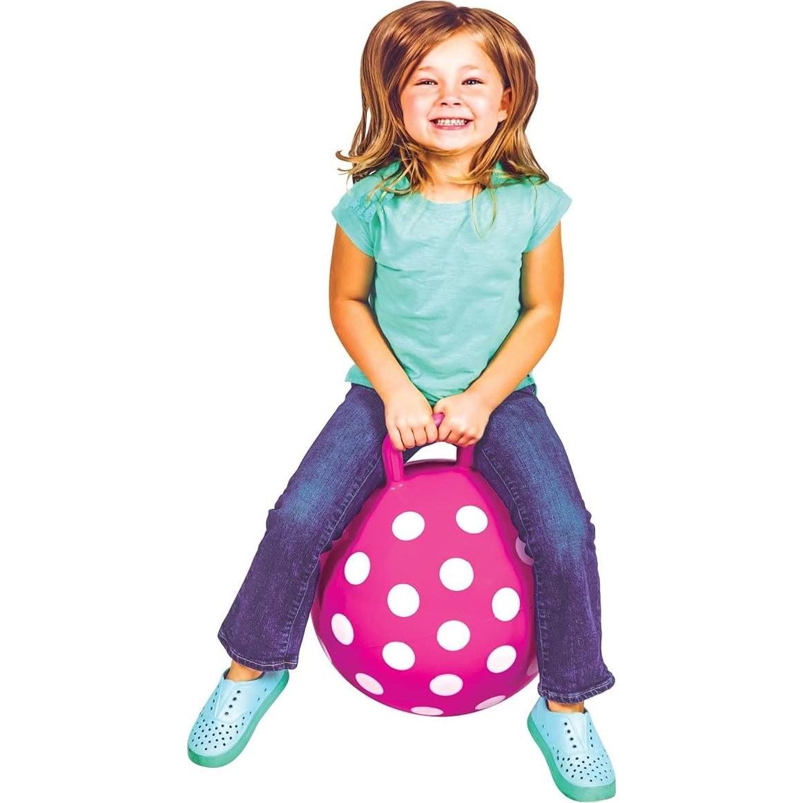 Pelota Inflable Socker Bopper 38 cm Lunares Rosados