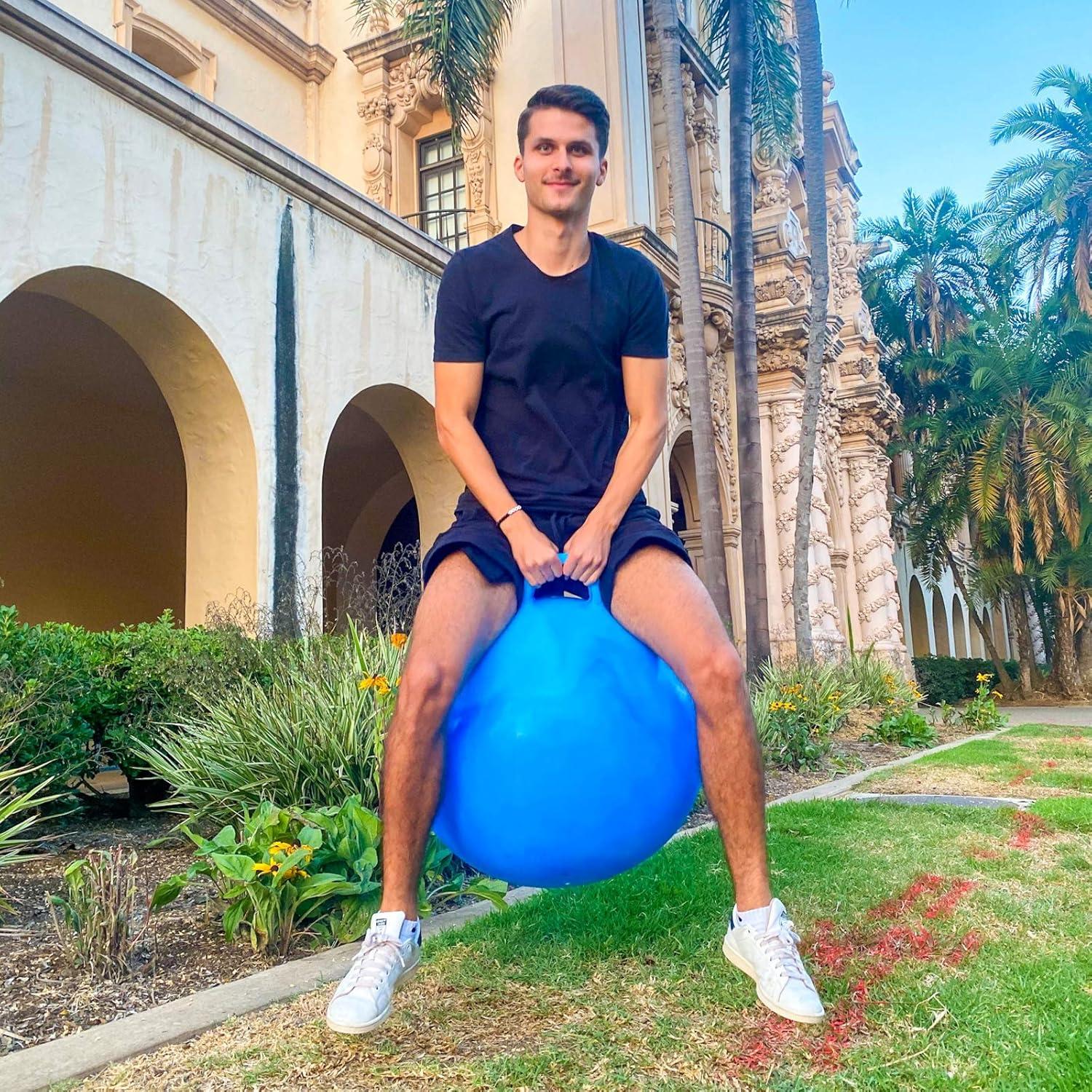 Pelota Saltarina Apple Azul 70cm con Bomba para Adultos