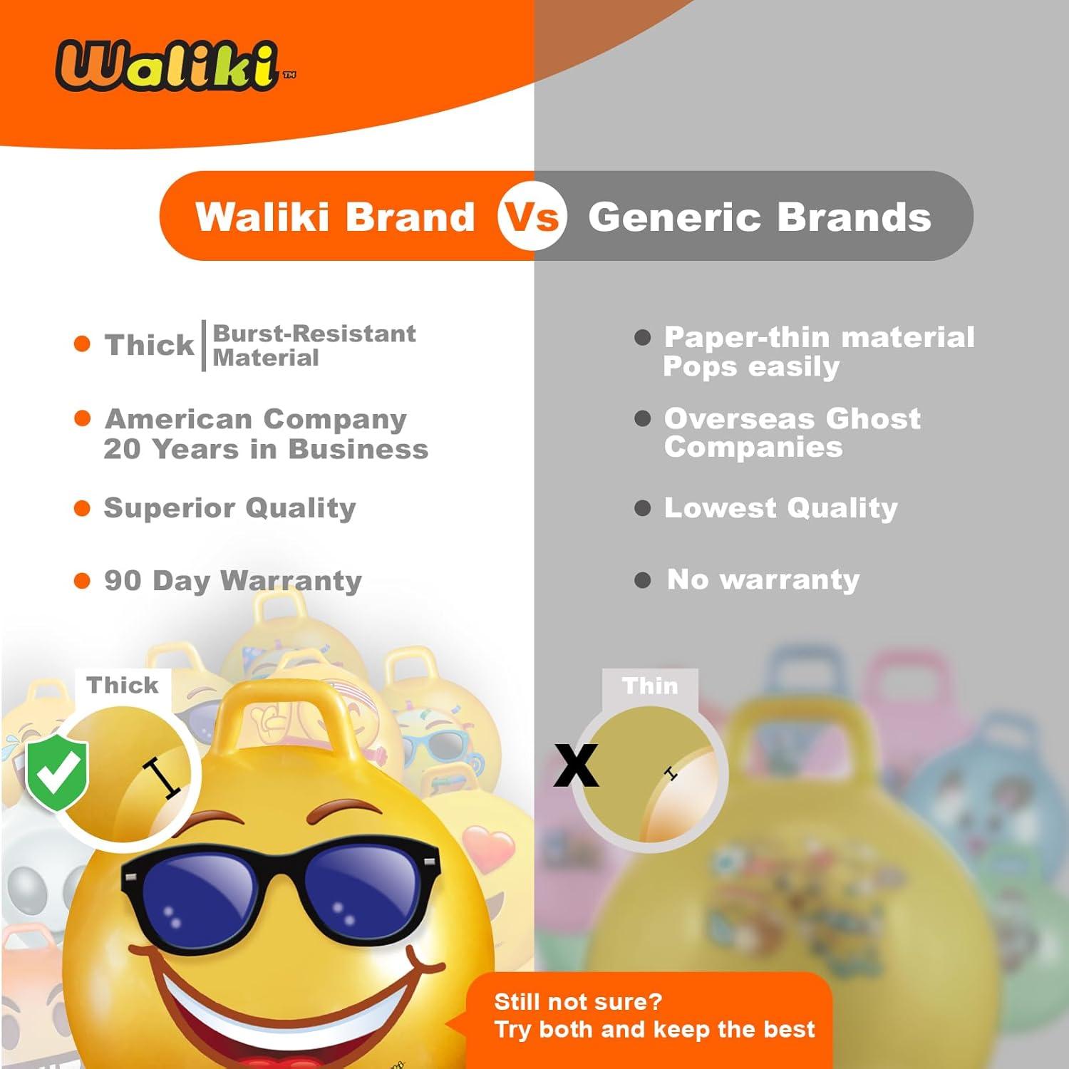 Pelota Saltarina Waliki 45 cm para Niños 3-6 Años Azul