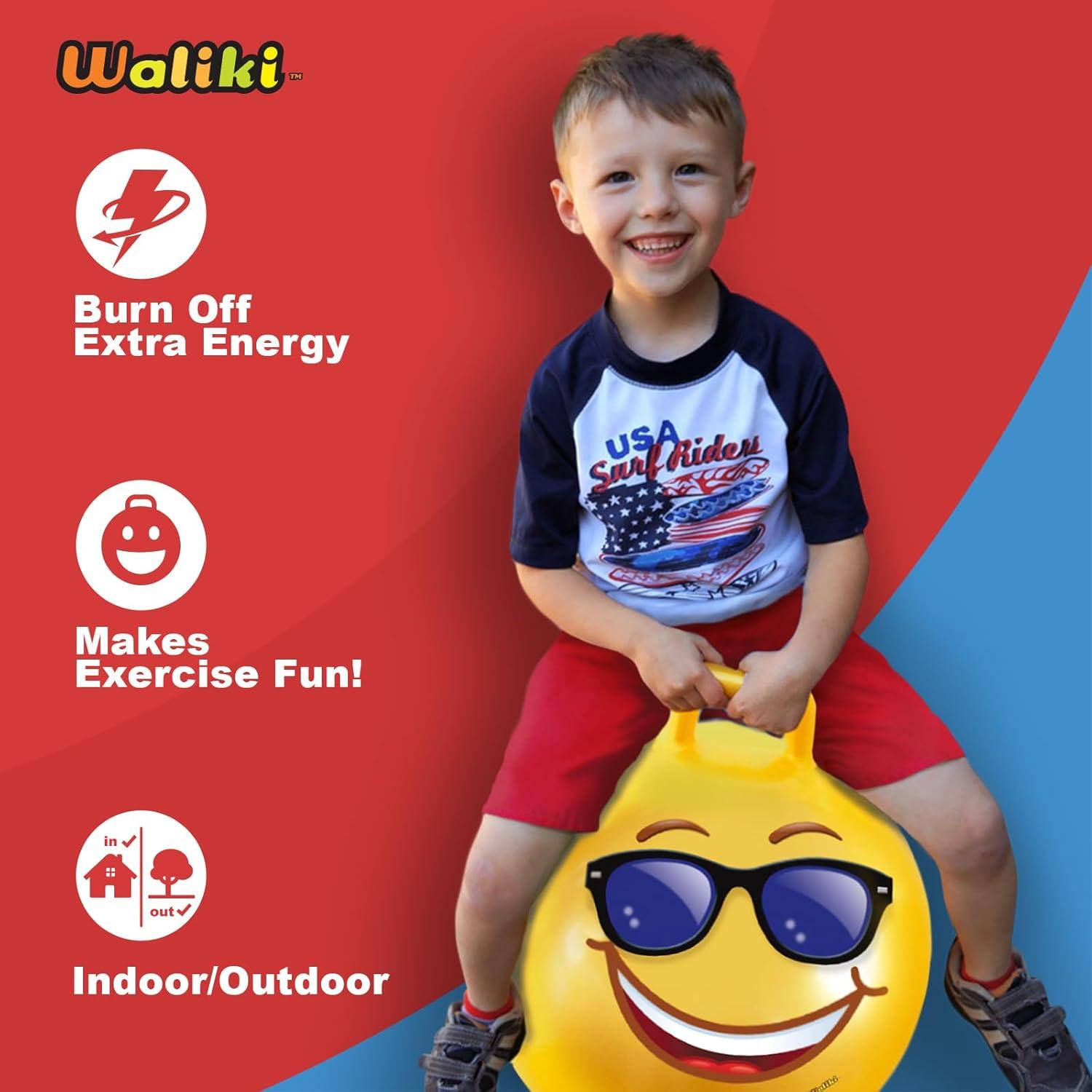Pelota Saltarina Waliki 45CM para Niños 3-6 Años - Emoji 1