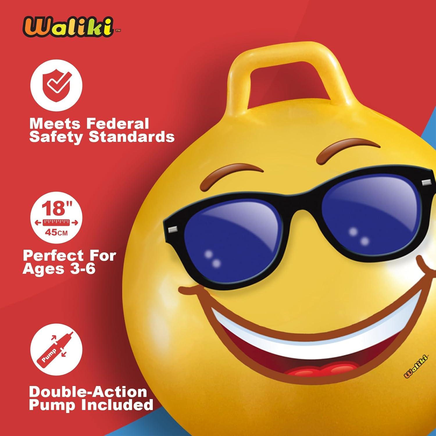 Pelota Saltarina Waliki 45CM para Niños 3-6 Años - Emoji 1