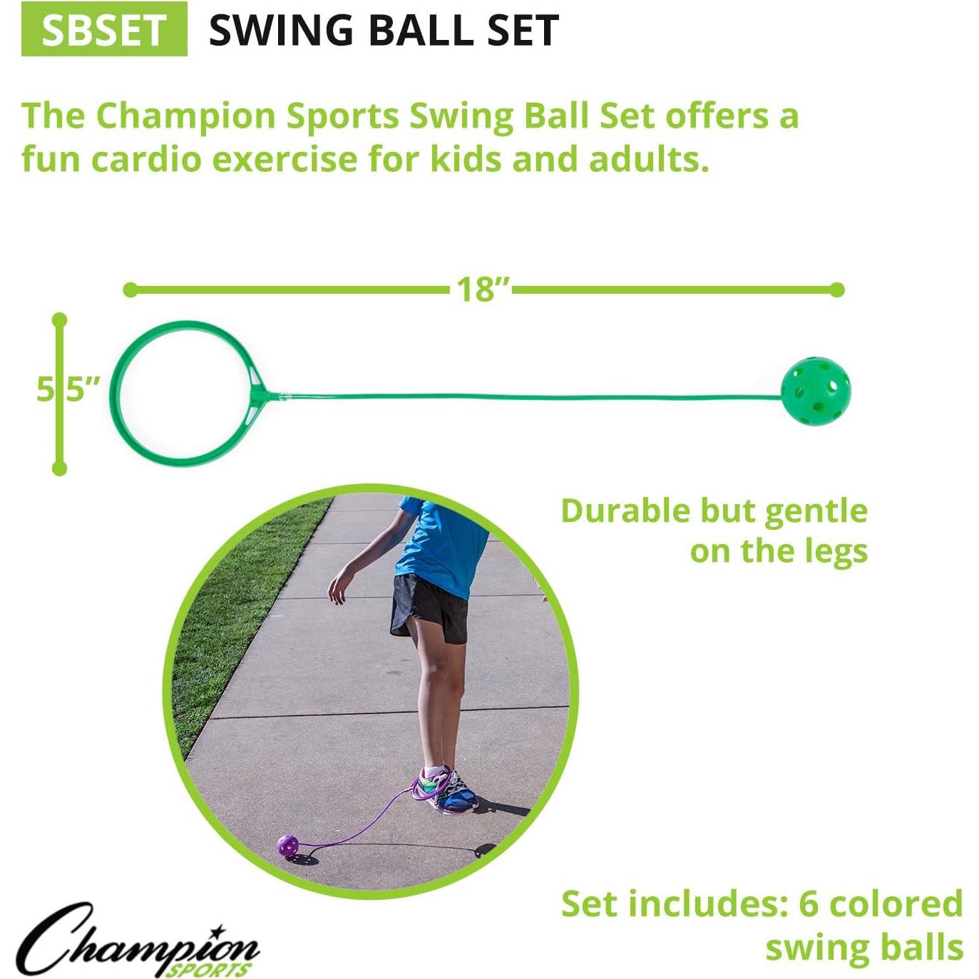 Juguete de Tobillo Champion Sports Skip Ball - Paquete de 6