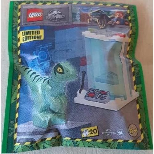 LEGO Mundo Jurásico Raptor Bebé con Laboratorio Incubación