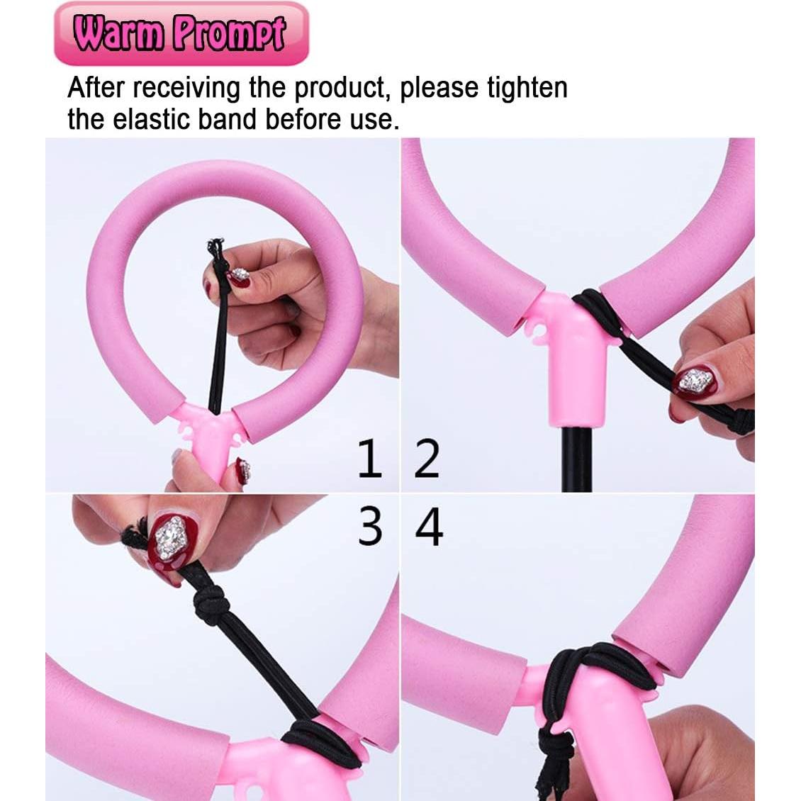 Bola de Salto de Tobillo ILNCLUY Rosa con Luces LED 64 cm