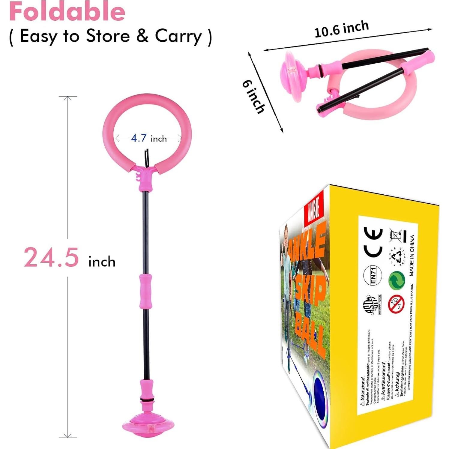 Amble Juguete de Salto para Niños - Tobillo Rosa - 360g