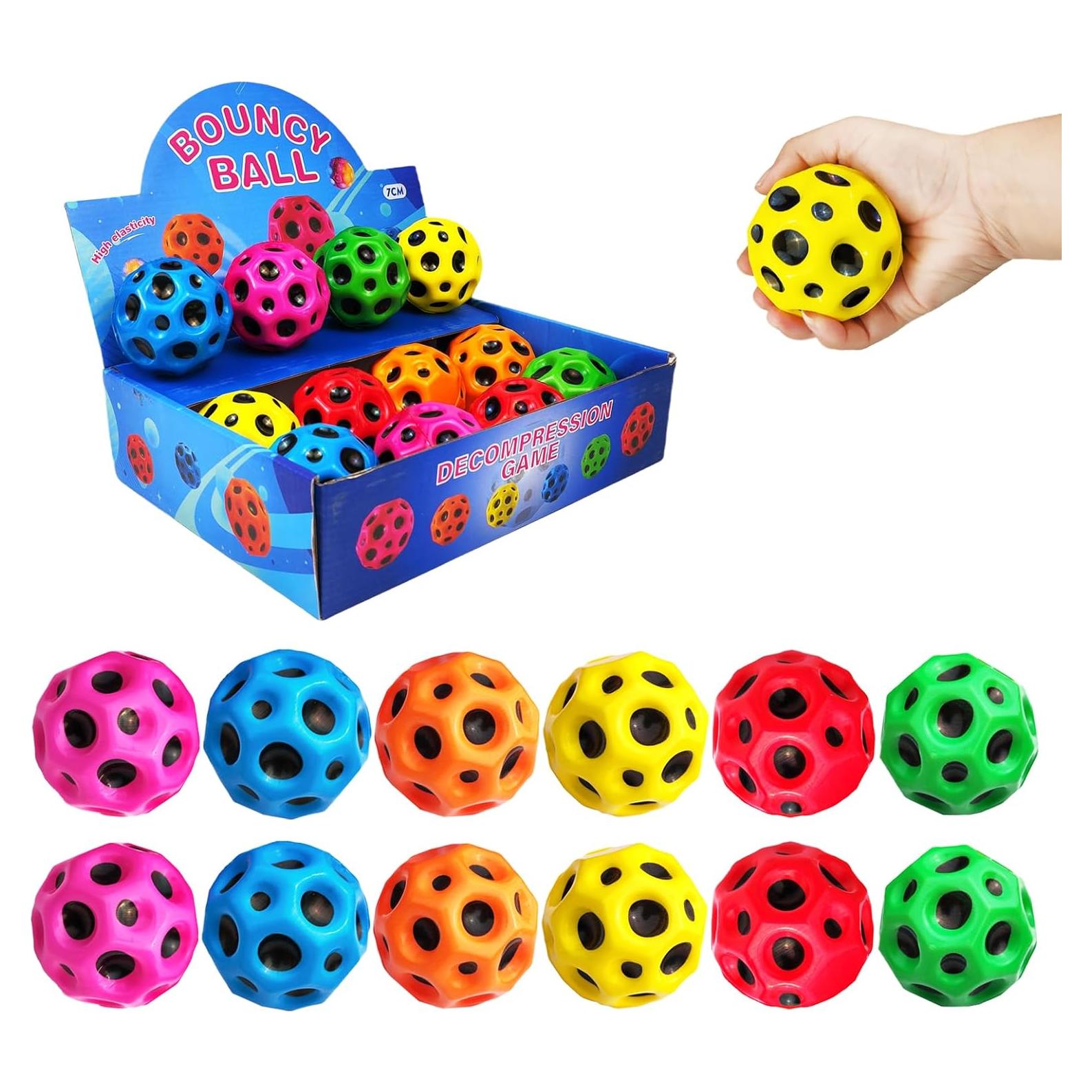 Pelotas Rebotadoras ZHEBAG 12 Unidades 6.86cm Espuma Coloridas
