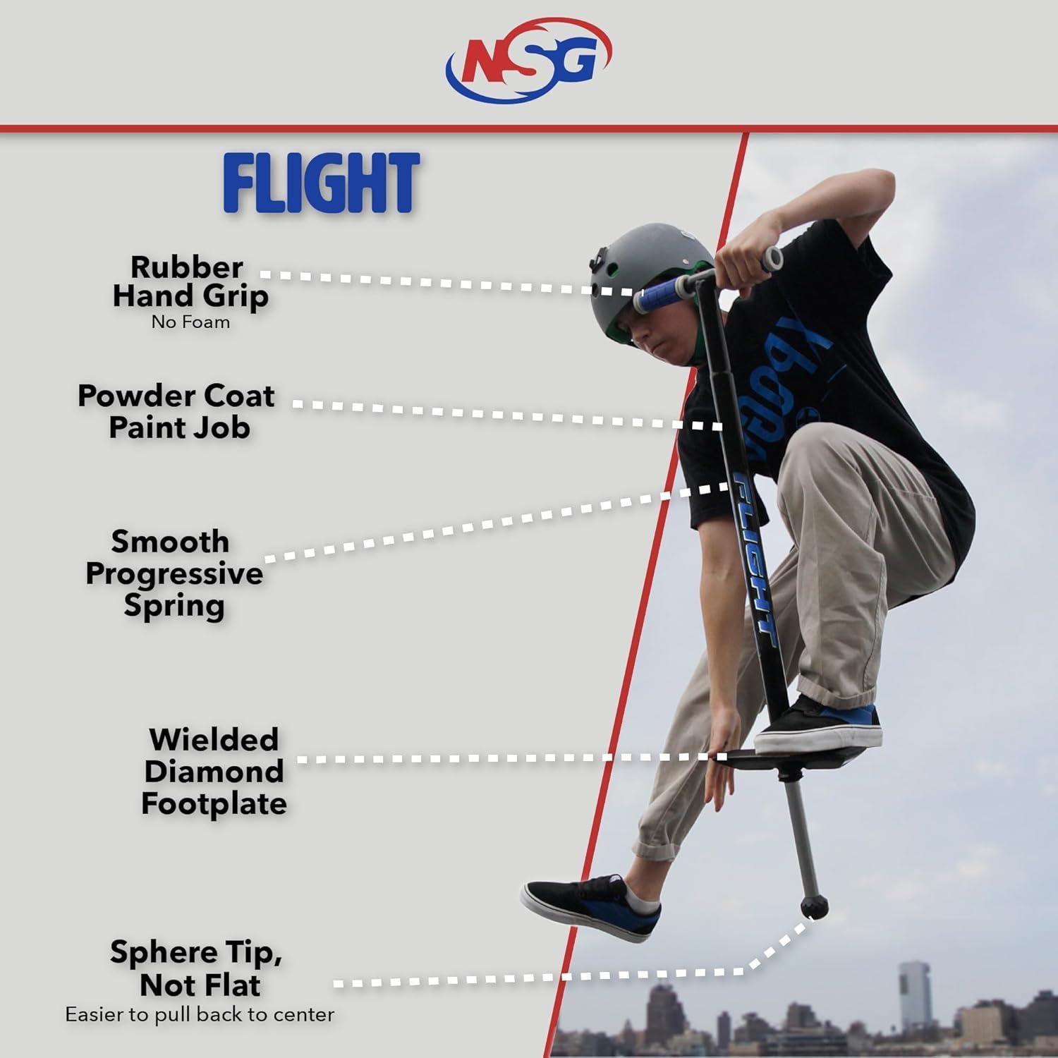 Pogo Stick NSG Flight Premium Performance Azul 36.3-81.6 kg