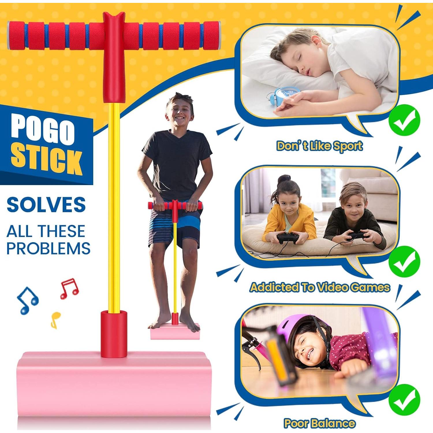 4 Piezas Saltadores de Pogo Foam Lewtemi para Niños y Adultos