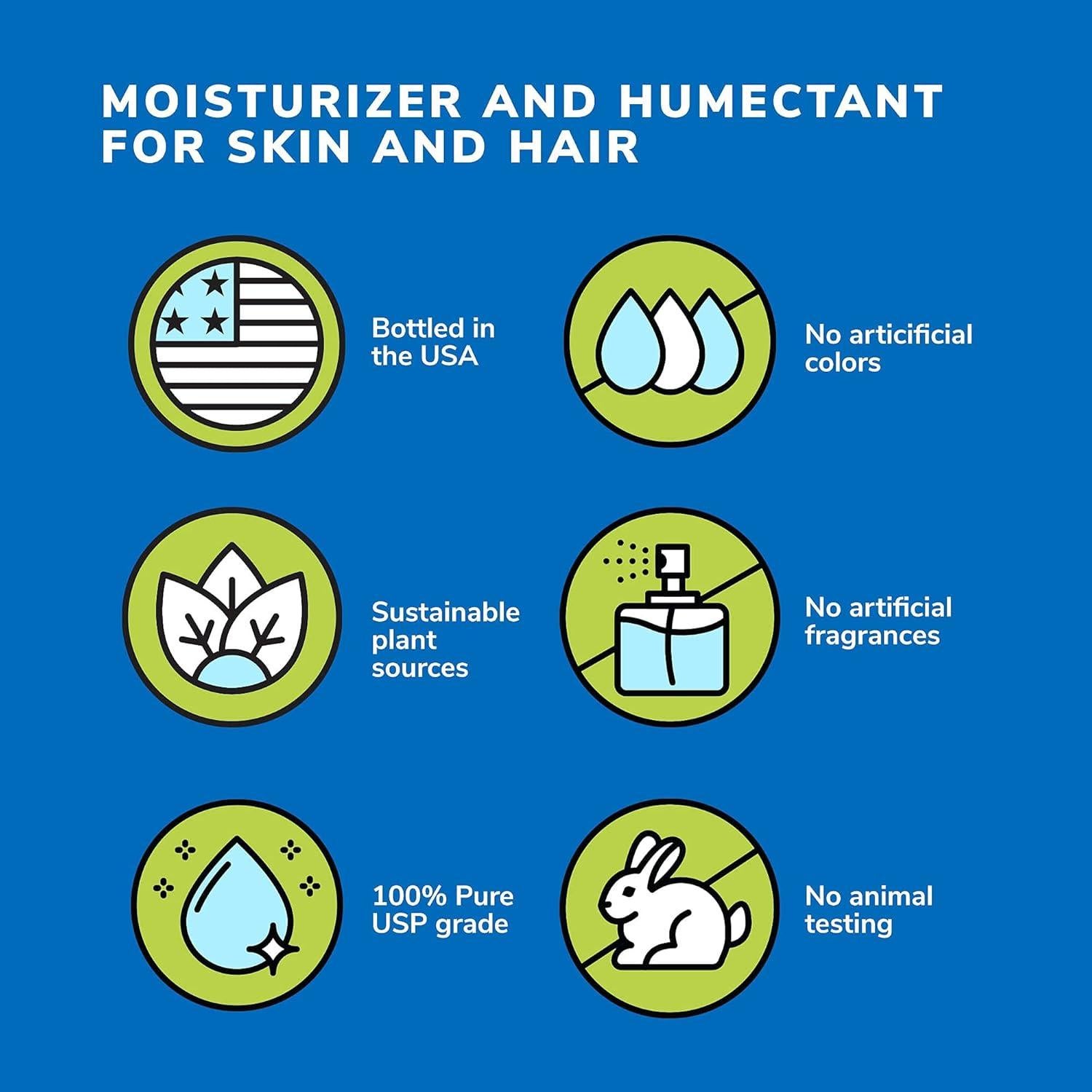 Glicerina Vegetal 100% Pura Earth's Care 236.6 ML Hidratante