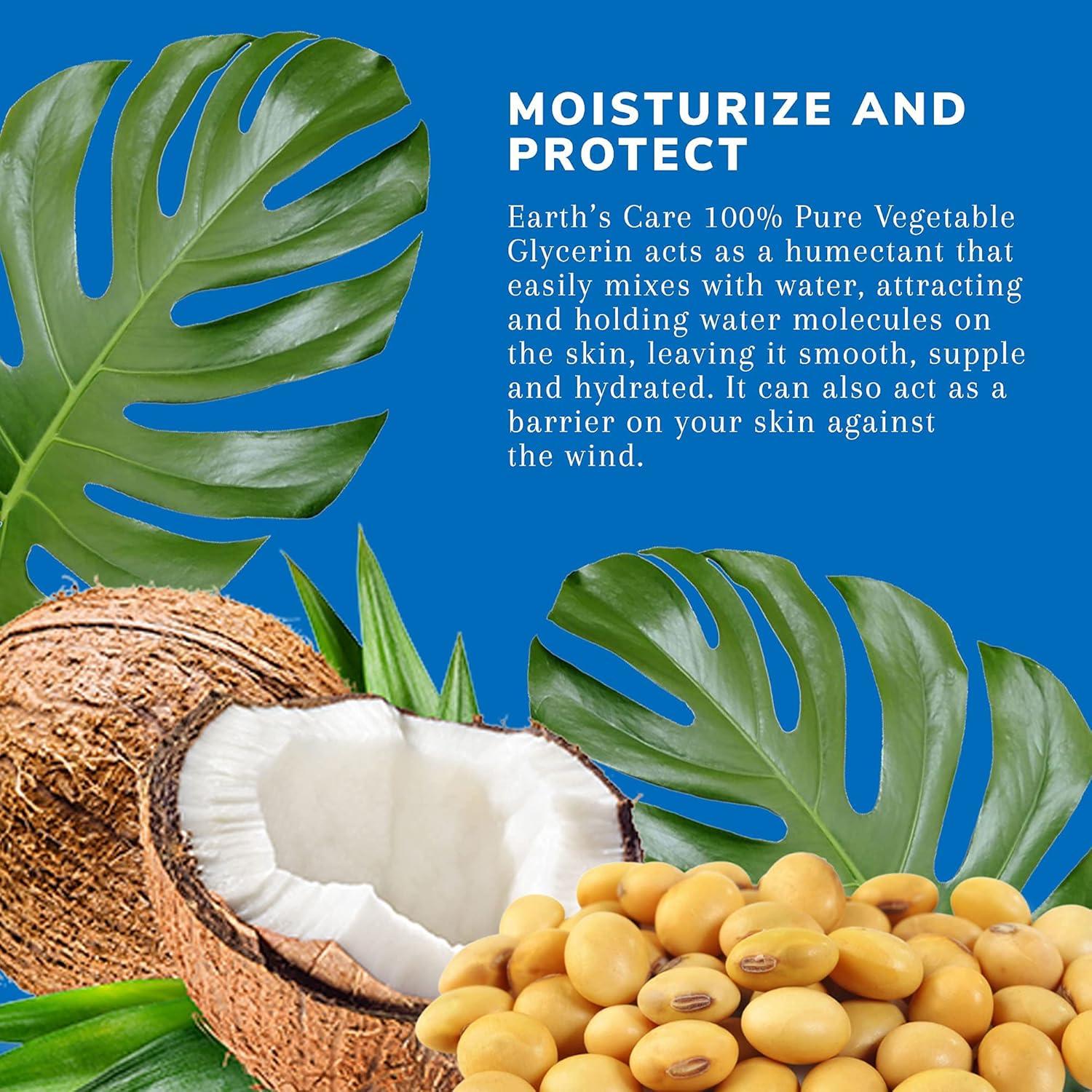 Glicerina Vegetal 100% Pura Earth's Care 236.6 ML Hidratante