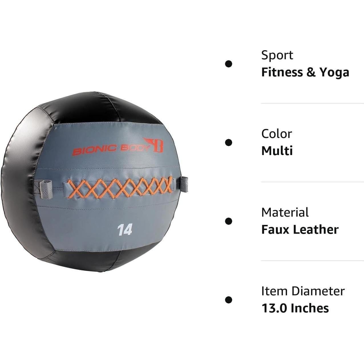 Bola de Medicina Suave Bionic Body 14 lb (6.35 kg) para Entrenamiento