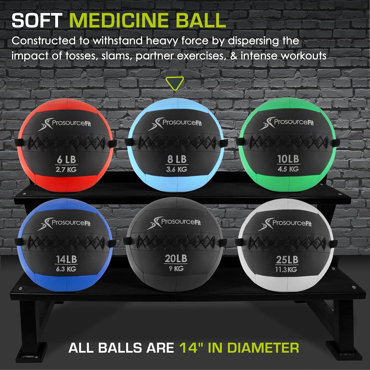 Pelota de Medicina Suave ProsourceFit 3.63 kg 35.56 cm