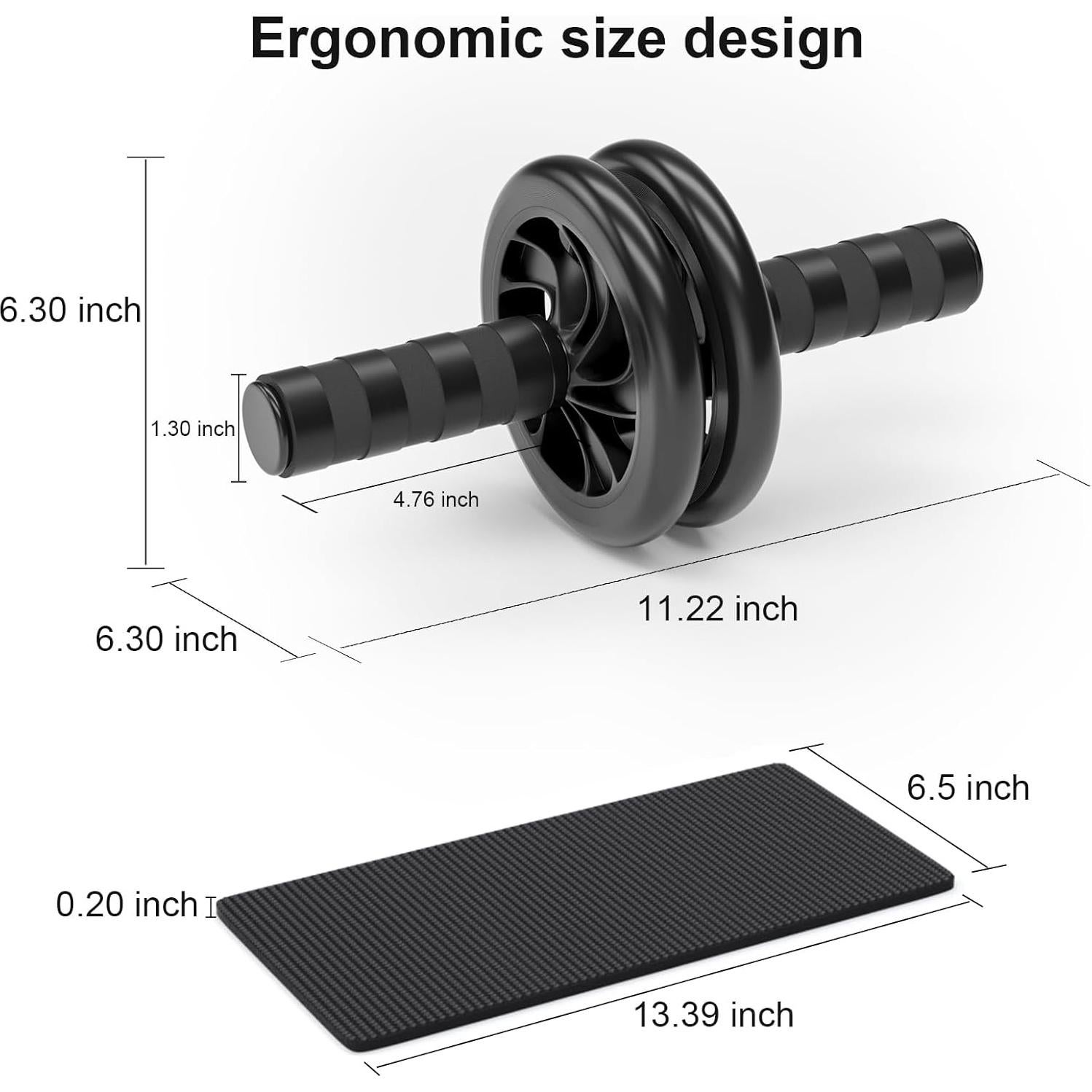 Rodillo Abdominal Bnlei Doble Rueda con Almohadilla