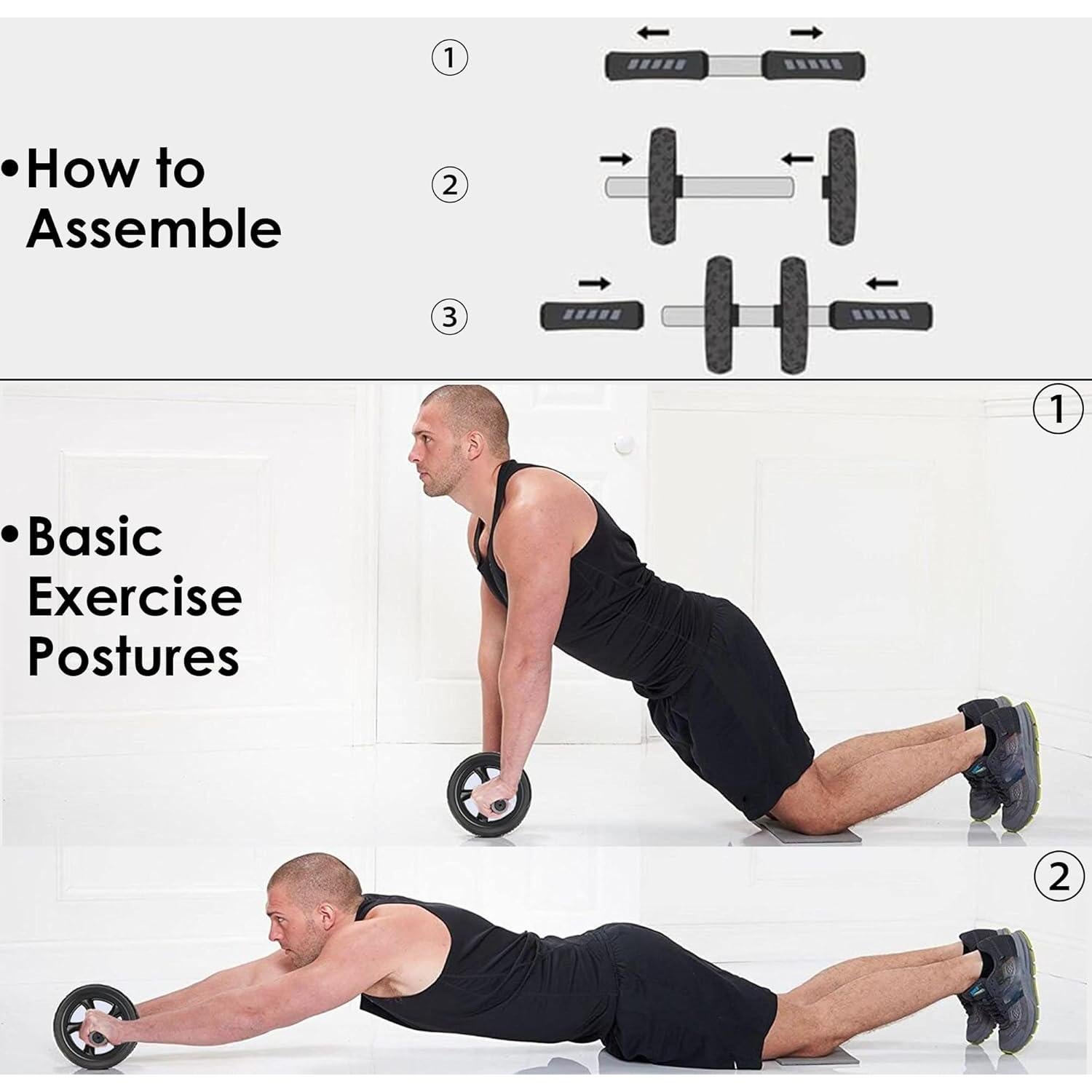 Rueda de Abdominales Arespark con Almohadilla y Mango de Espuma