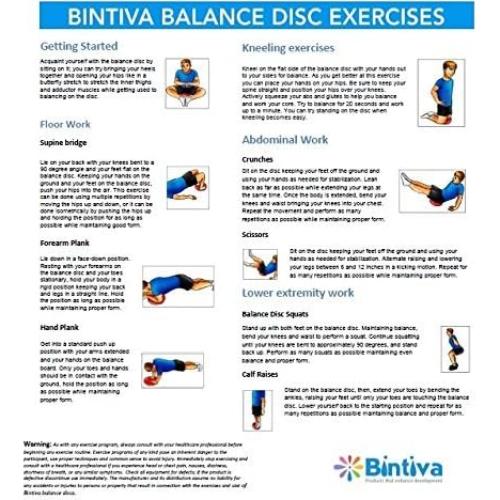 Disco de Equilibrio Bintiva 33 cm - Almohadilla Ergonómica