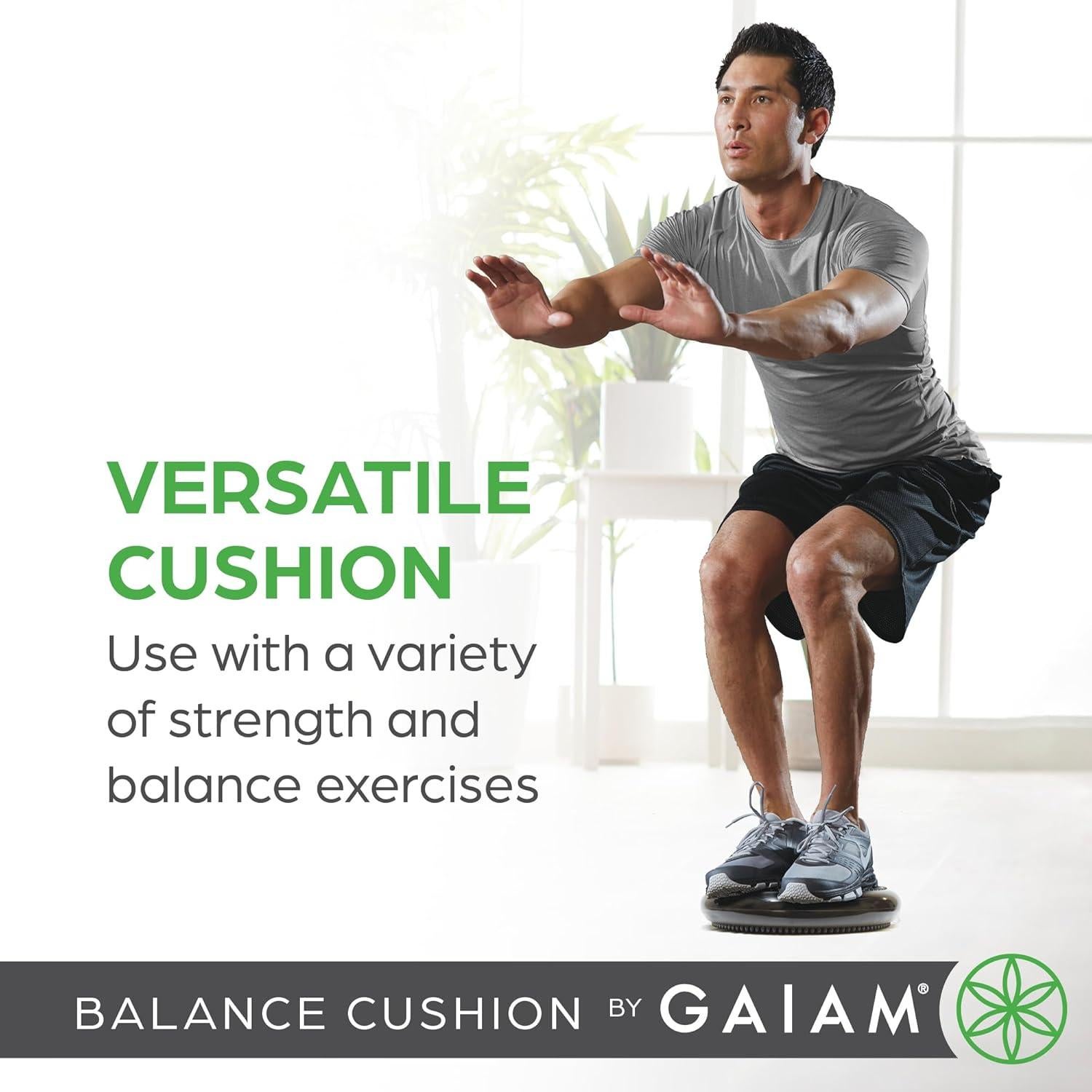 Disco de Equilibrio Gaiam 40.64 cm Cojín Inestabilidad Negro