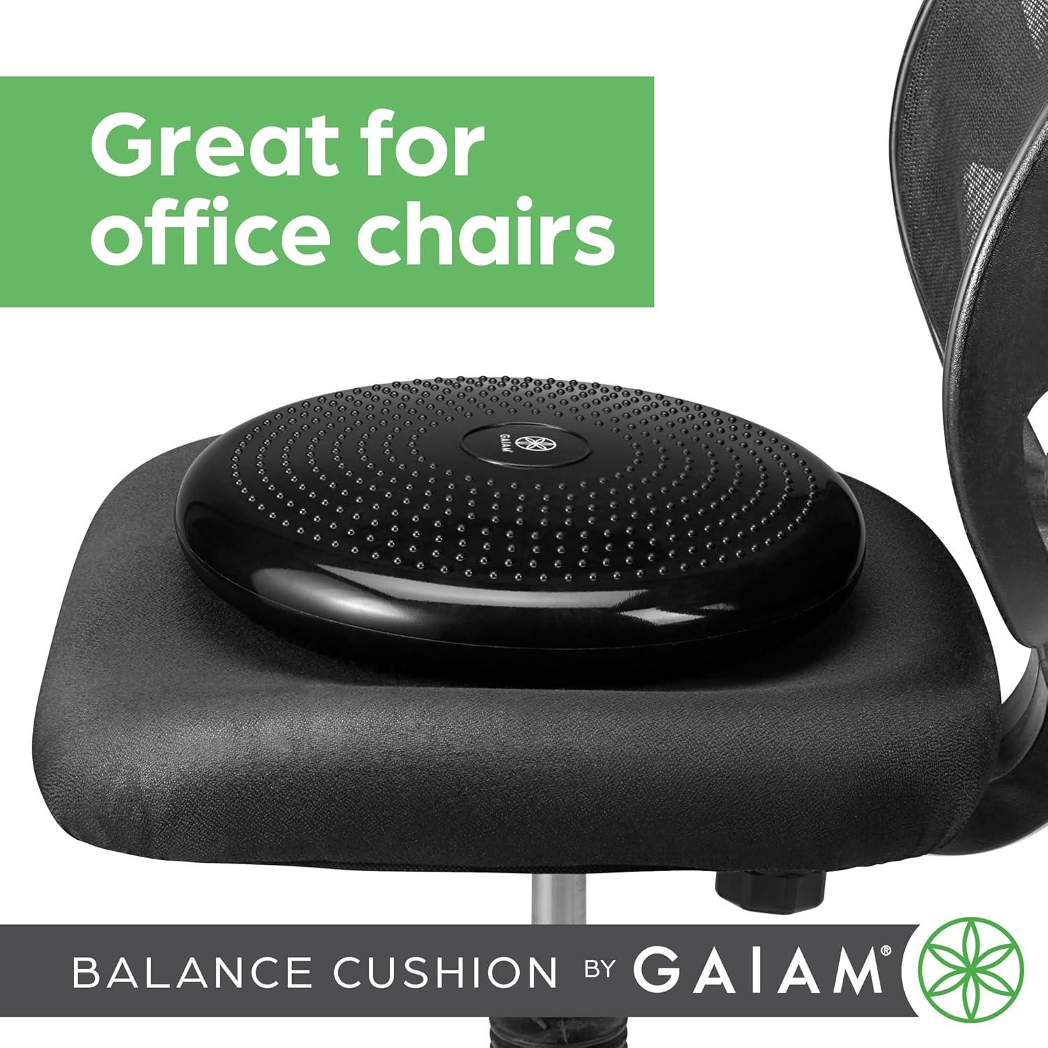 Disco de Equilibrio Gaiam 40.64 cm Cojín Inestabilidad Negro