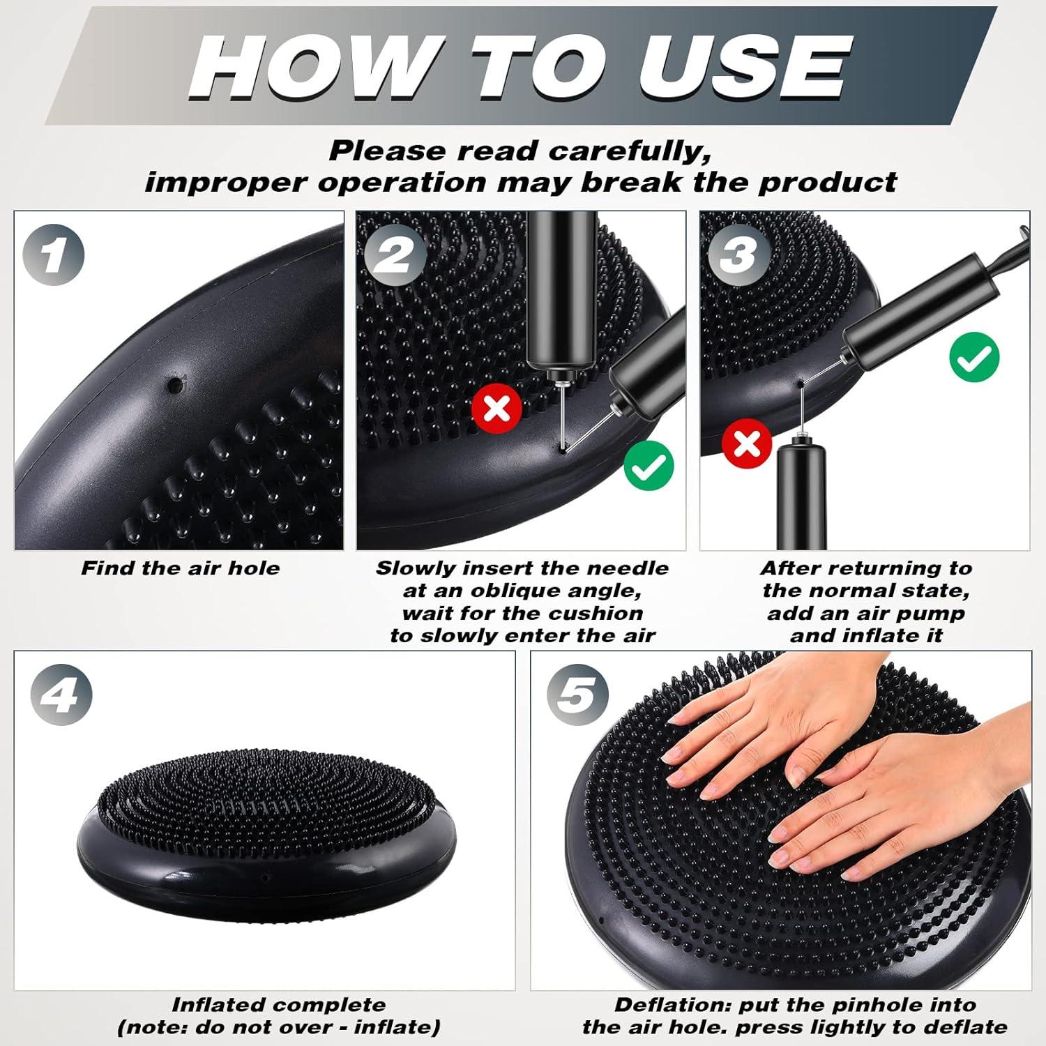 Cojín Inestable Inflable Leitee 34 cm para Niños y Adultos