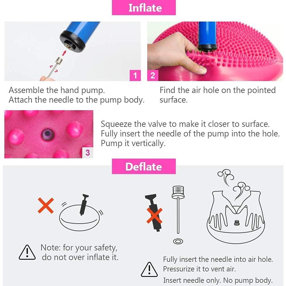 Asiento Wiggle WIWAPLEX Rosa 34.5cm Cojín de Inestabilidad