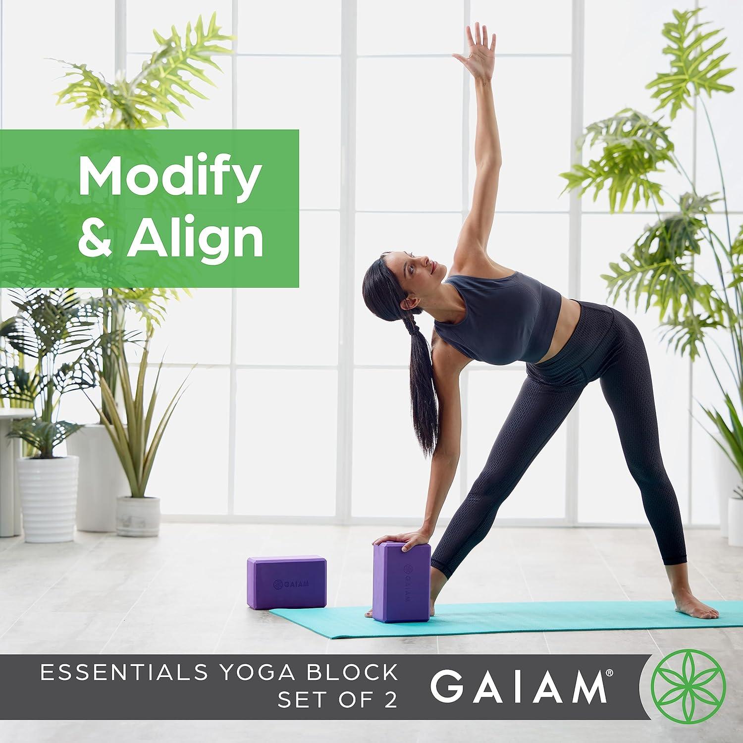 Bloques de Yoga Gaiam - Espuma EVA Antideslizante - 2 Unidades
