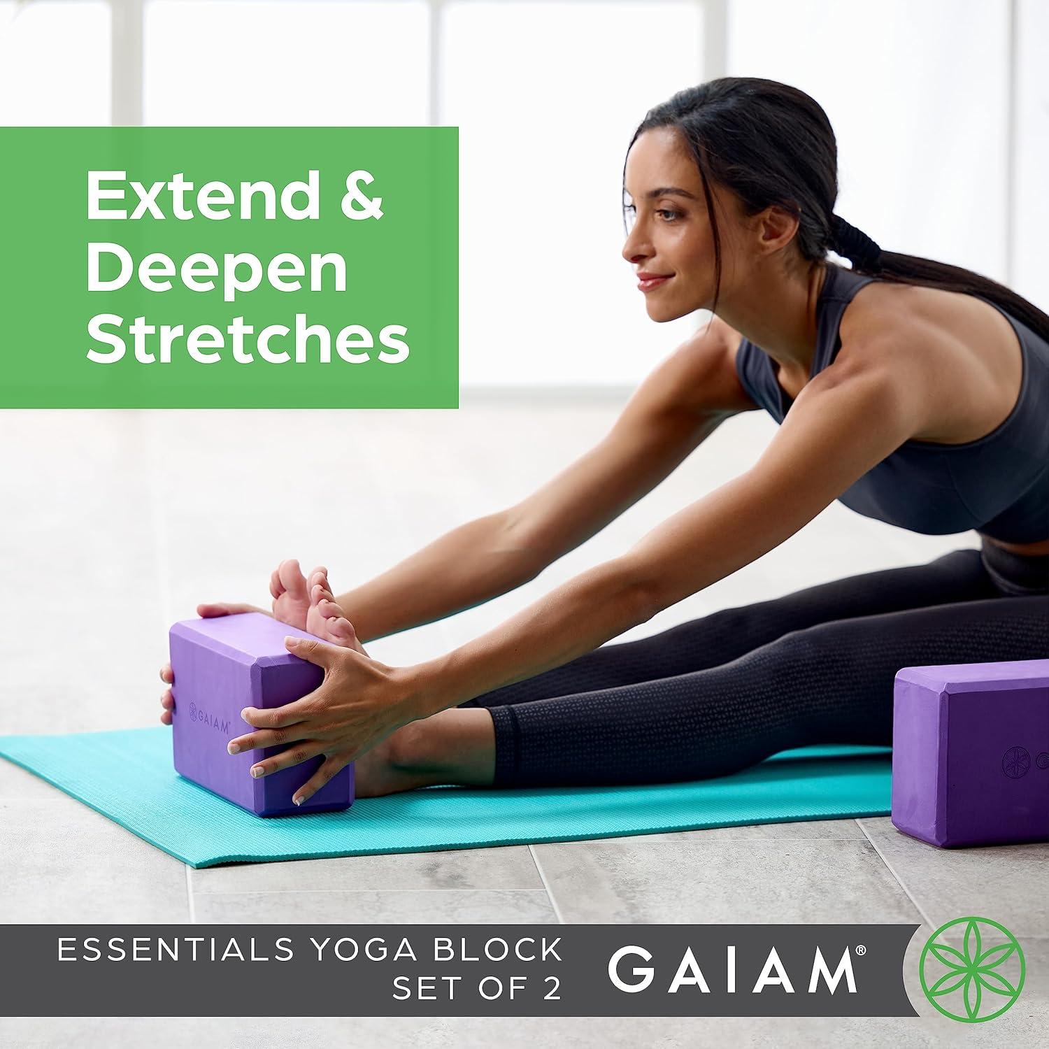 Bloques de Yoga Gaiam - Espuma EVA Antideslizante - 2 Unidades