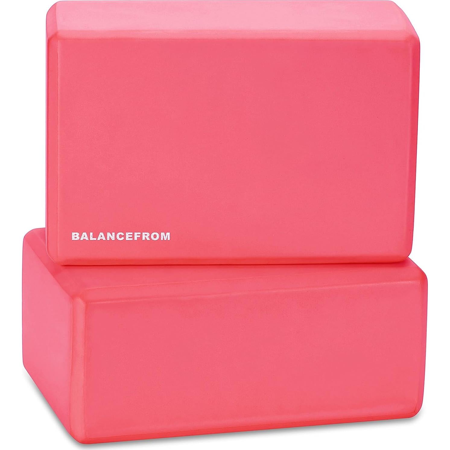 Juego de 2 Bloques de Yoga Fitvids GoYoga Rojo 22.86x15.24x10.16 cm