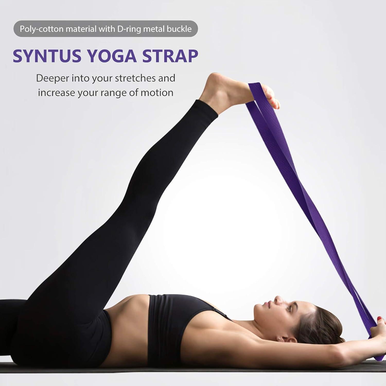 Conjunto de Bloques de Yoga y Correa Syntus - 2 Bloques 22.86x15.24x10.16 cm