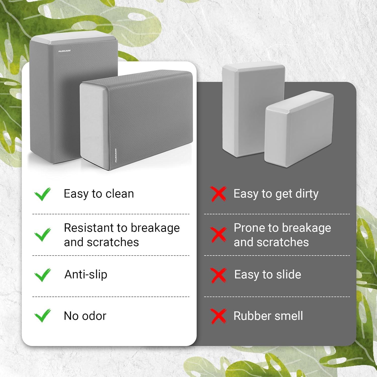 Bloques de Yoga Paleclouds con Funda Protectora de Silicona