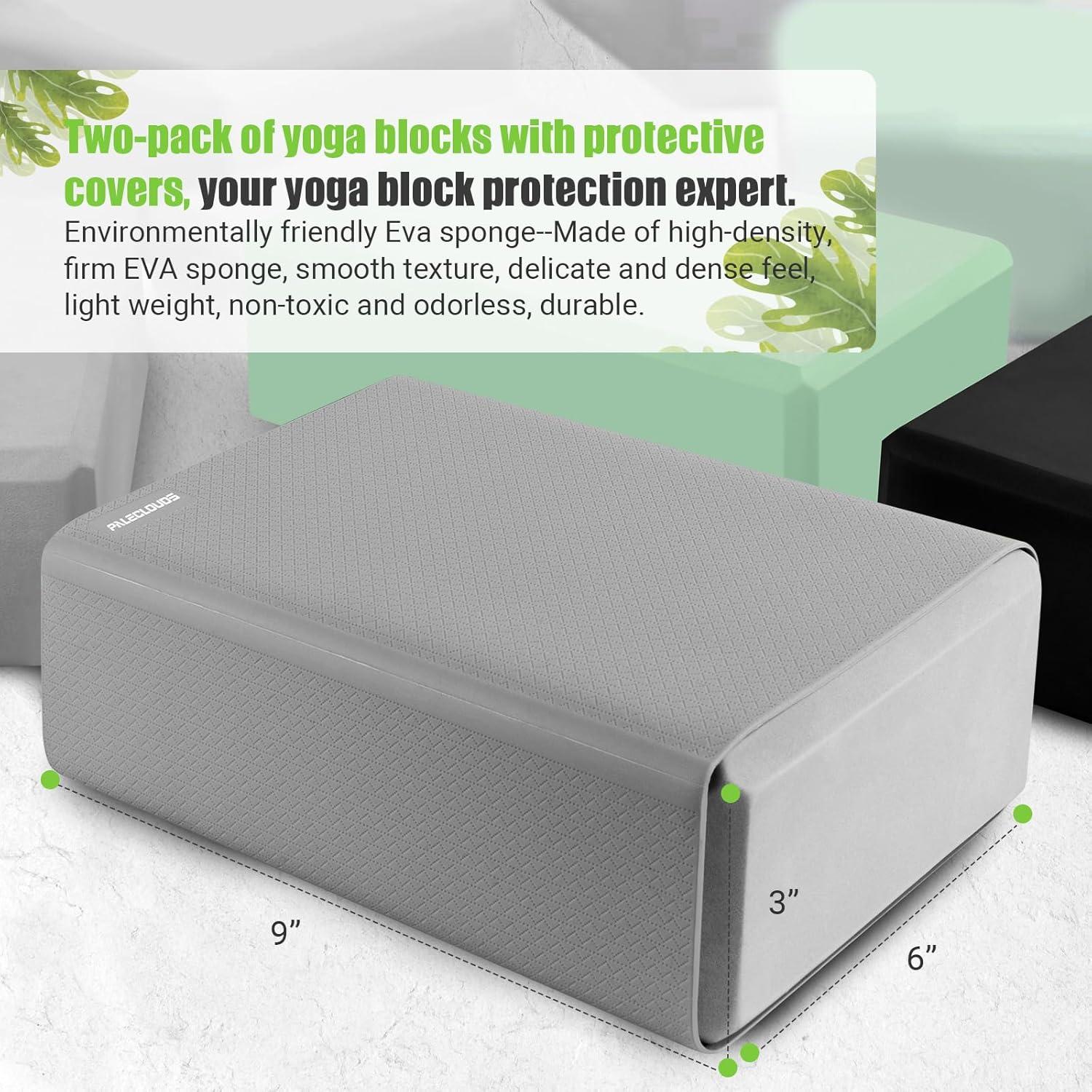 Bloques de Yoga Paleclouds con Funda Protectora de Silicona