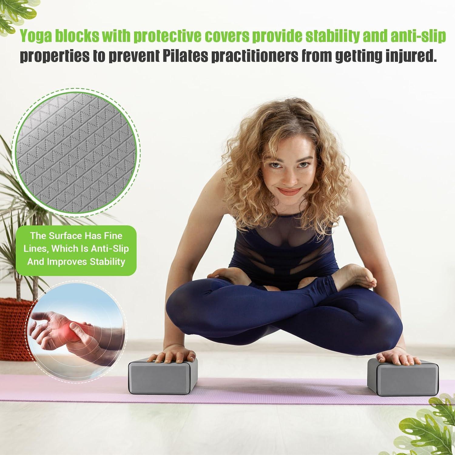 Bloques de Yoga Paleclouds con Funda Protectora de Silicona