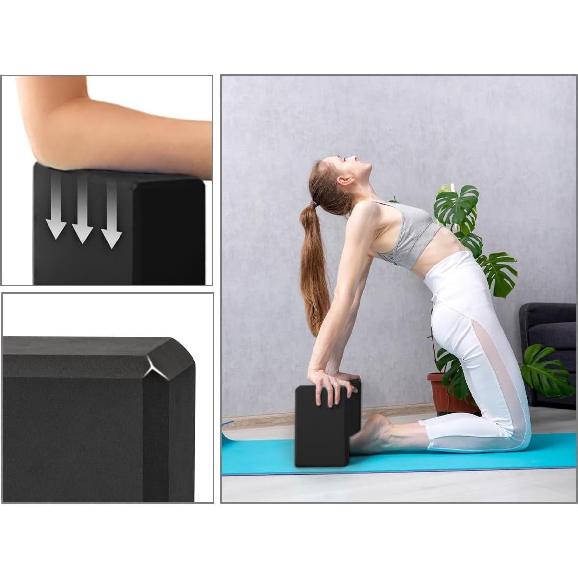 Bloques de Yoga Exerz 2 Pack Antideslizantes 23x15x7.5 cm