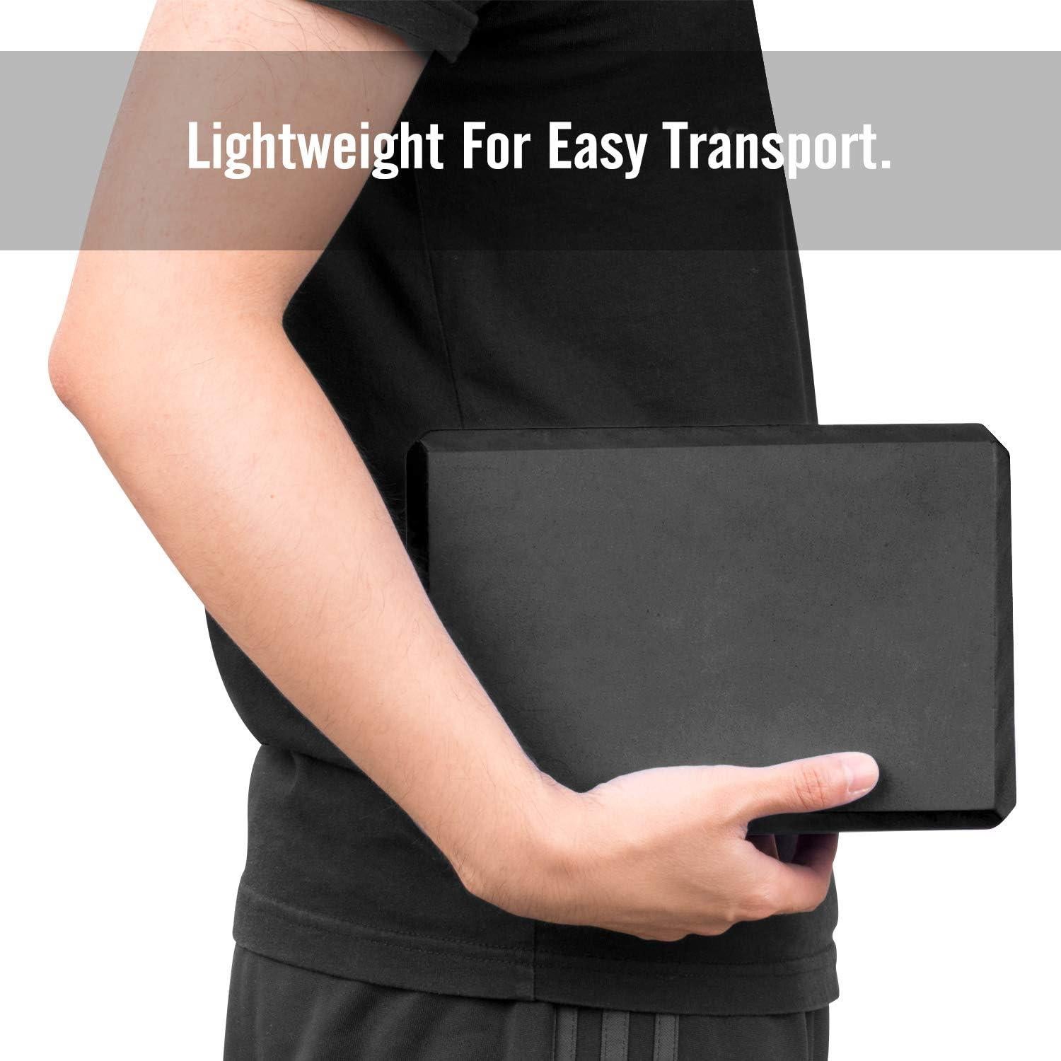 Bloques de Yoga MoKo 2 Piezas Espuma EVA 23x15x8cm Negro