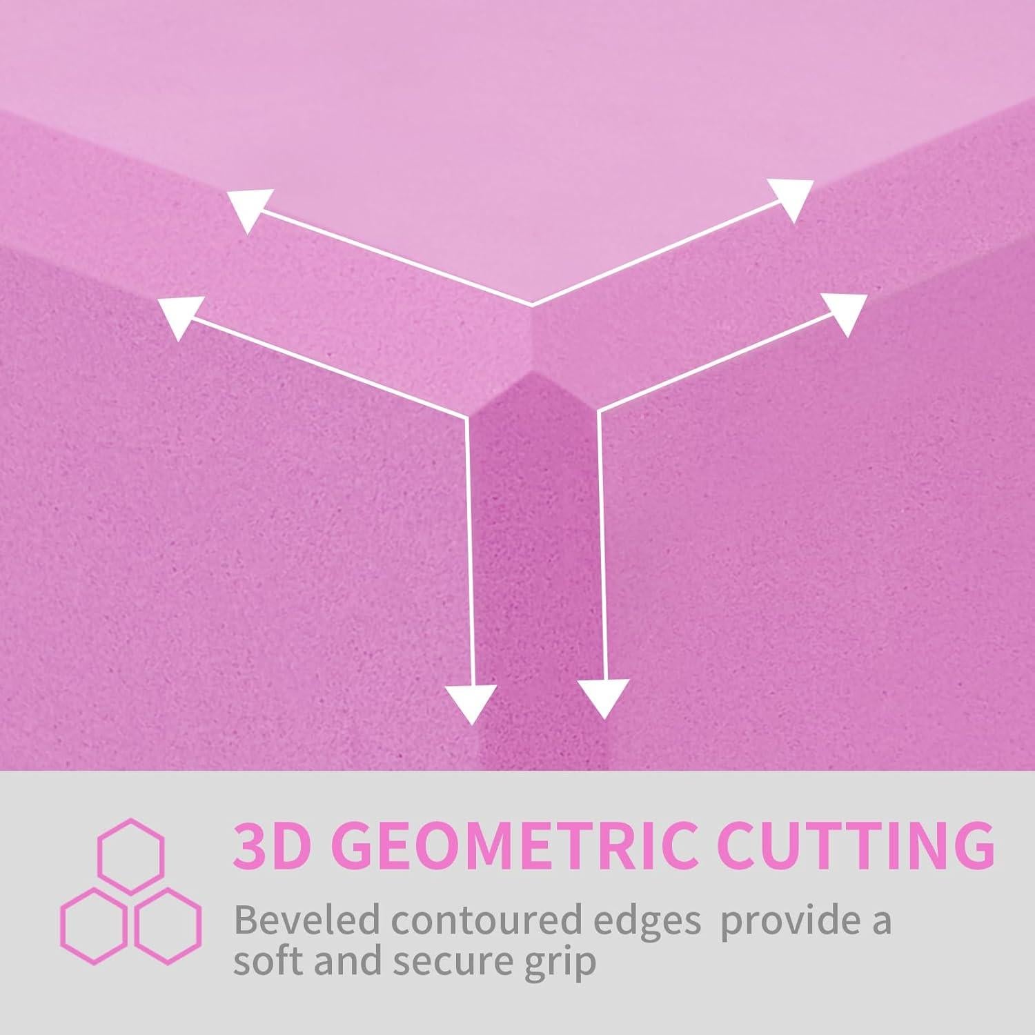 Bloque de Yoga H.J. Immbir Magenta 22.86x15.24x10.16 cm Antideslizante