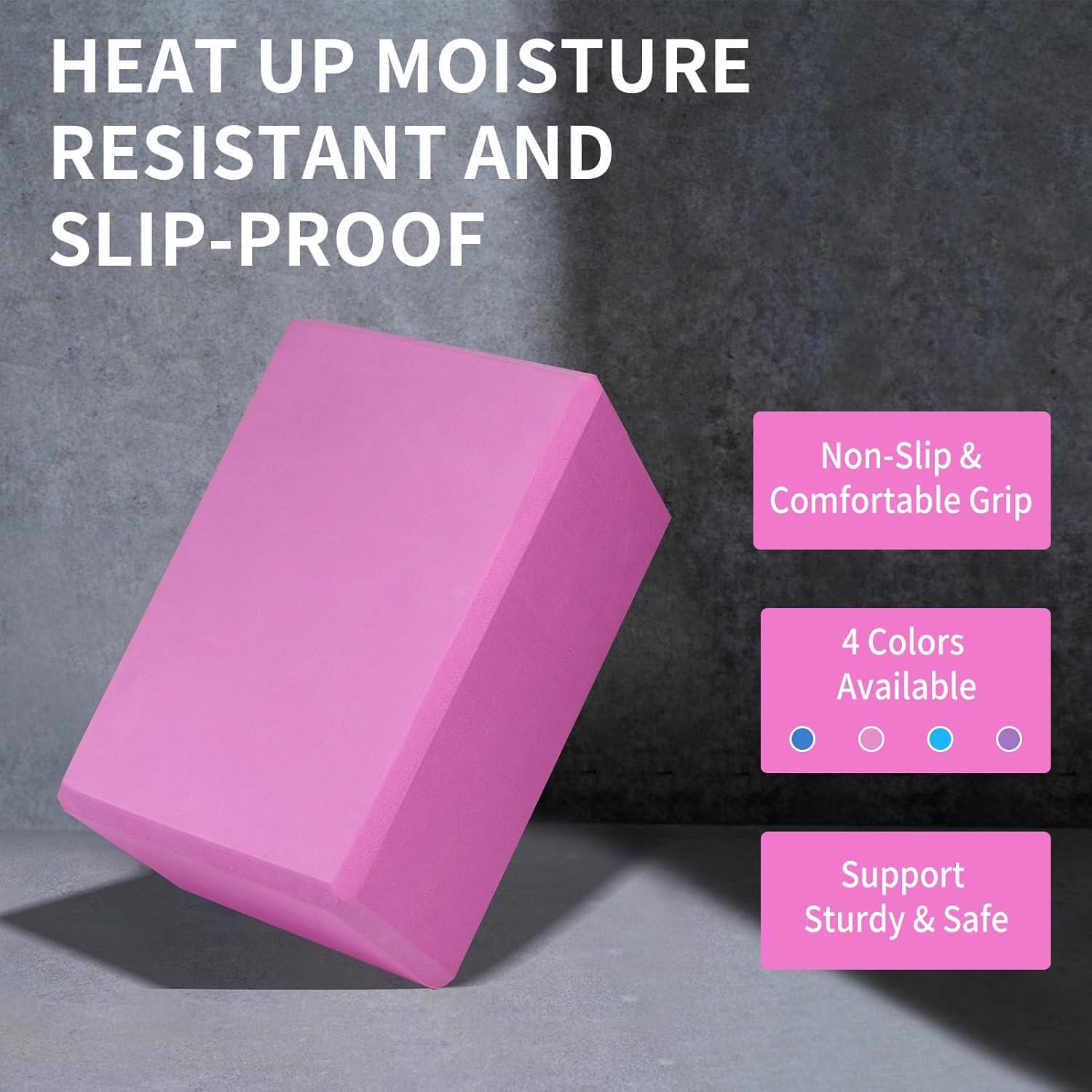 Bloque de Yoga H.J. Immbir Magenta 22.86x15.24x10.16 cm Antideslizante