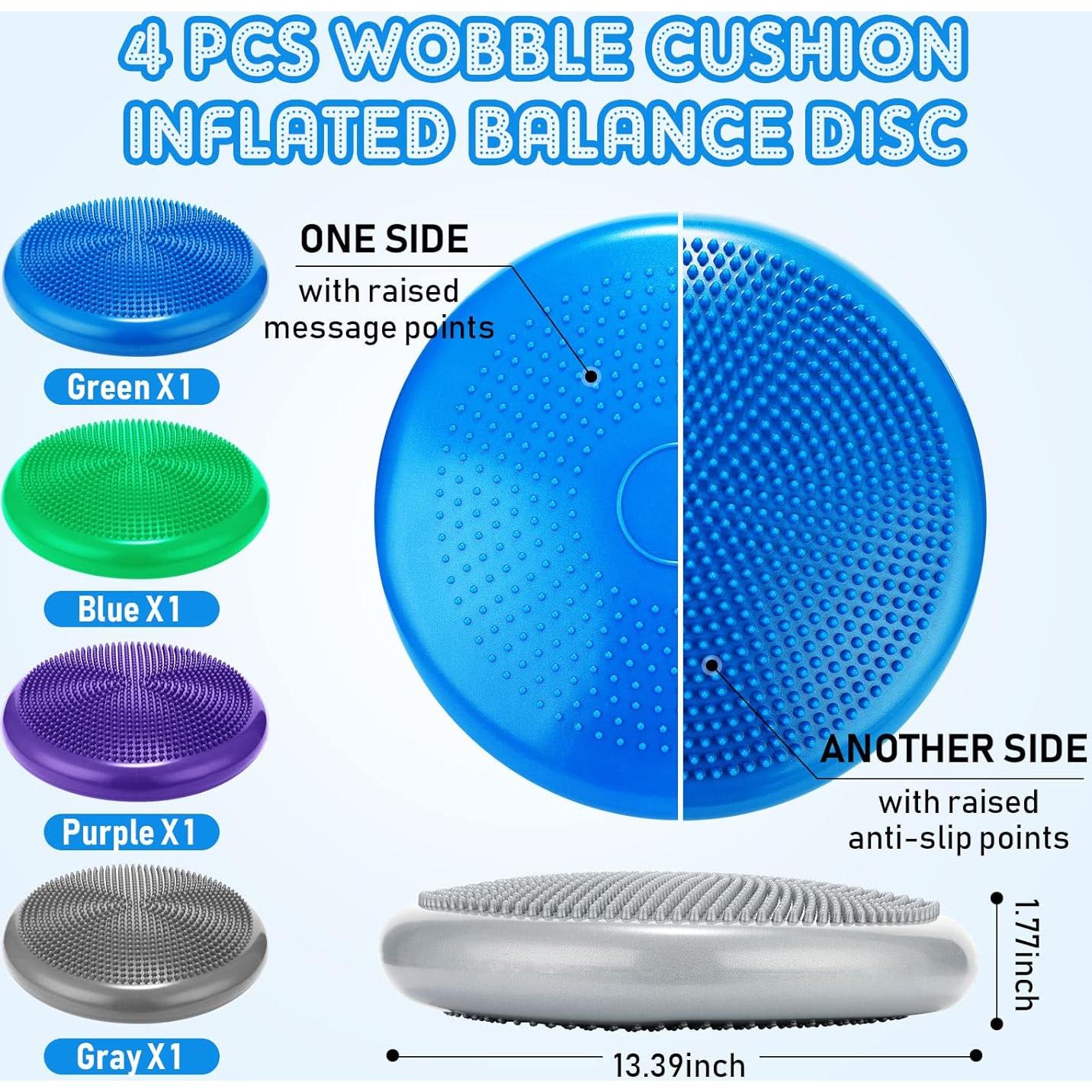 Almohadilla de Equilibrio Inflable Jerify 4 Pcs 34 cm PVC