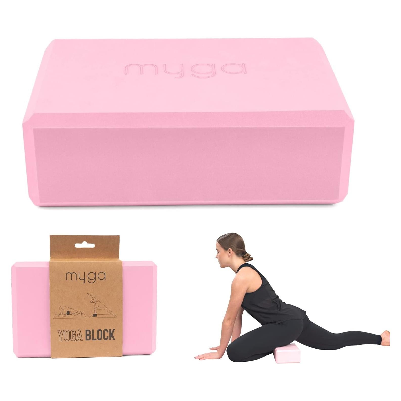 Bloque de Yoga Myga Rosa Polvoriento EVA Antideslizante 14.5x22.9 cm