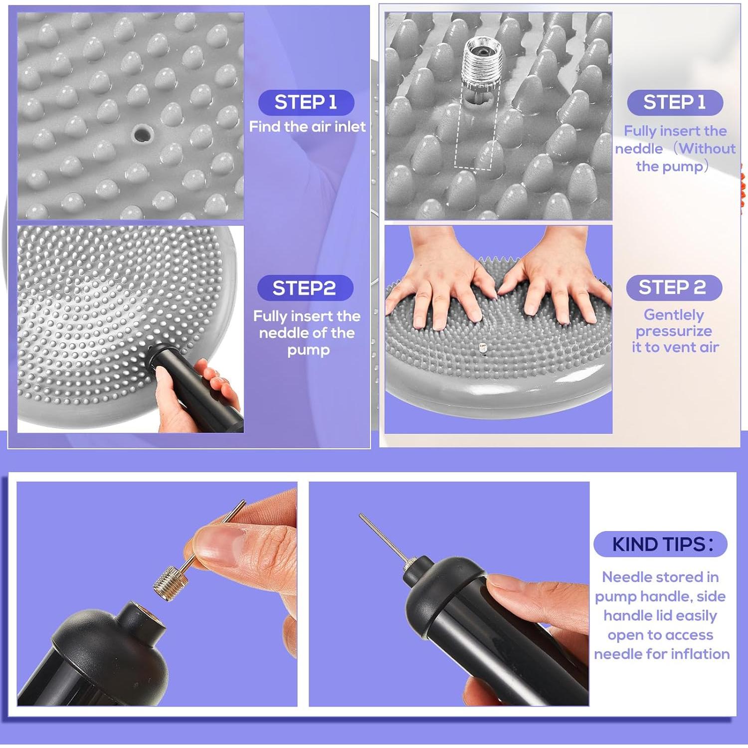 Meooeck Almohadilla de Equilibrio y Pods de Ejercicio 34.5 cm