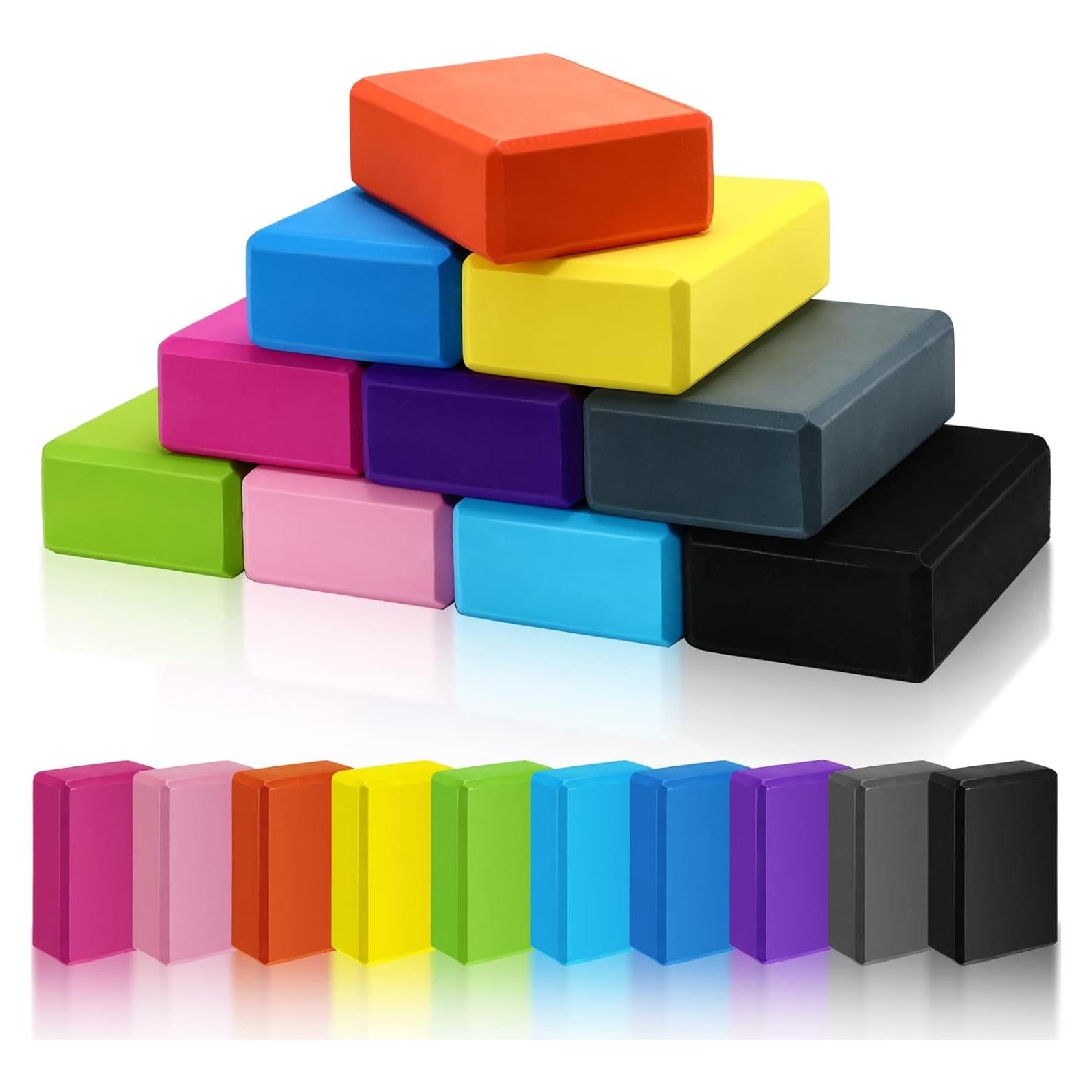 10 Bloques de Yoga EVA Antideslizantes Yilloog 23x15x7.5cm