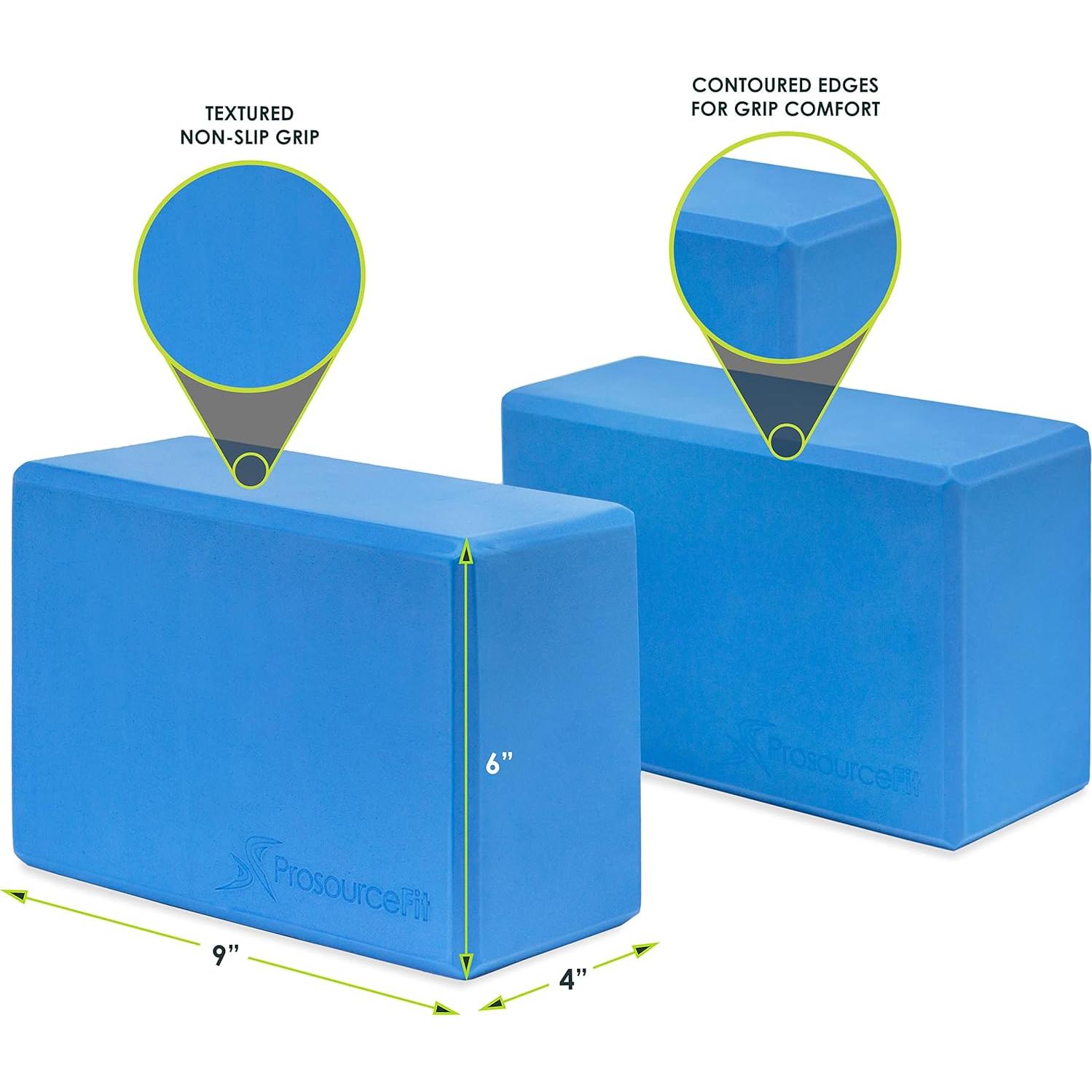 Bloques de Yoga de Espuma ProsourceFit - Juego de 2 Azul