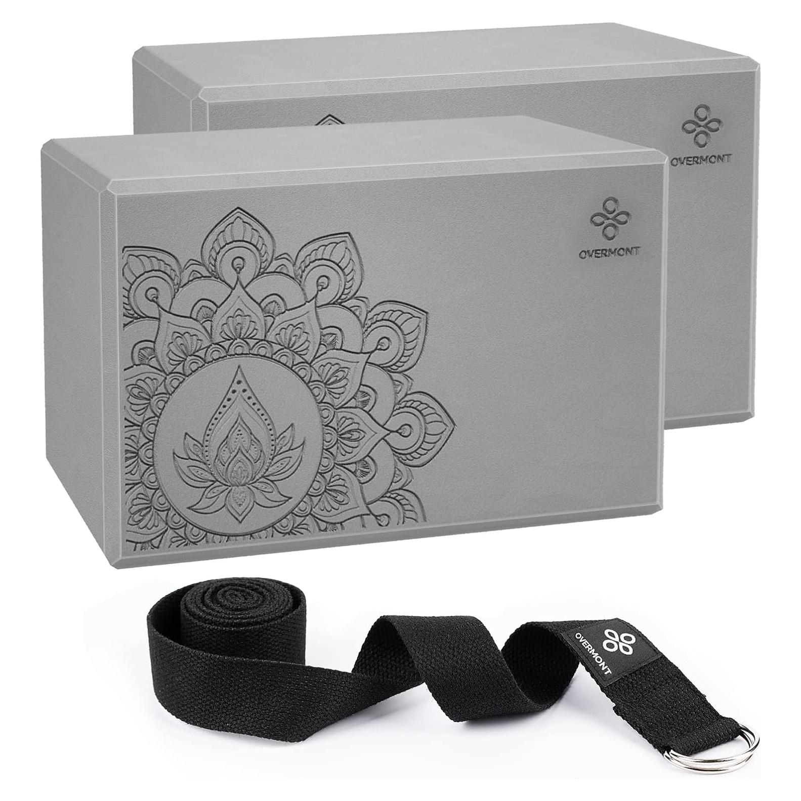 Bloques de Yoga Overmont 2 Piezas EVA Antideslizante 23x15x8cm
