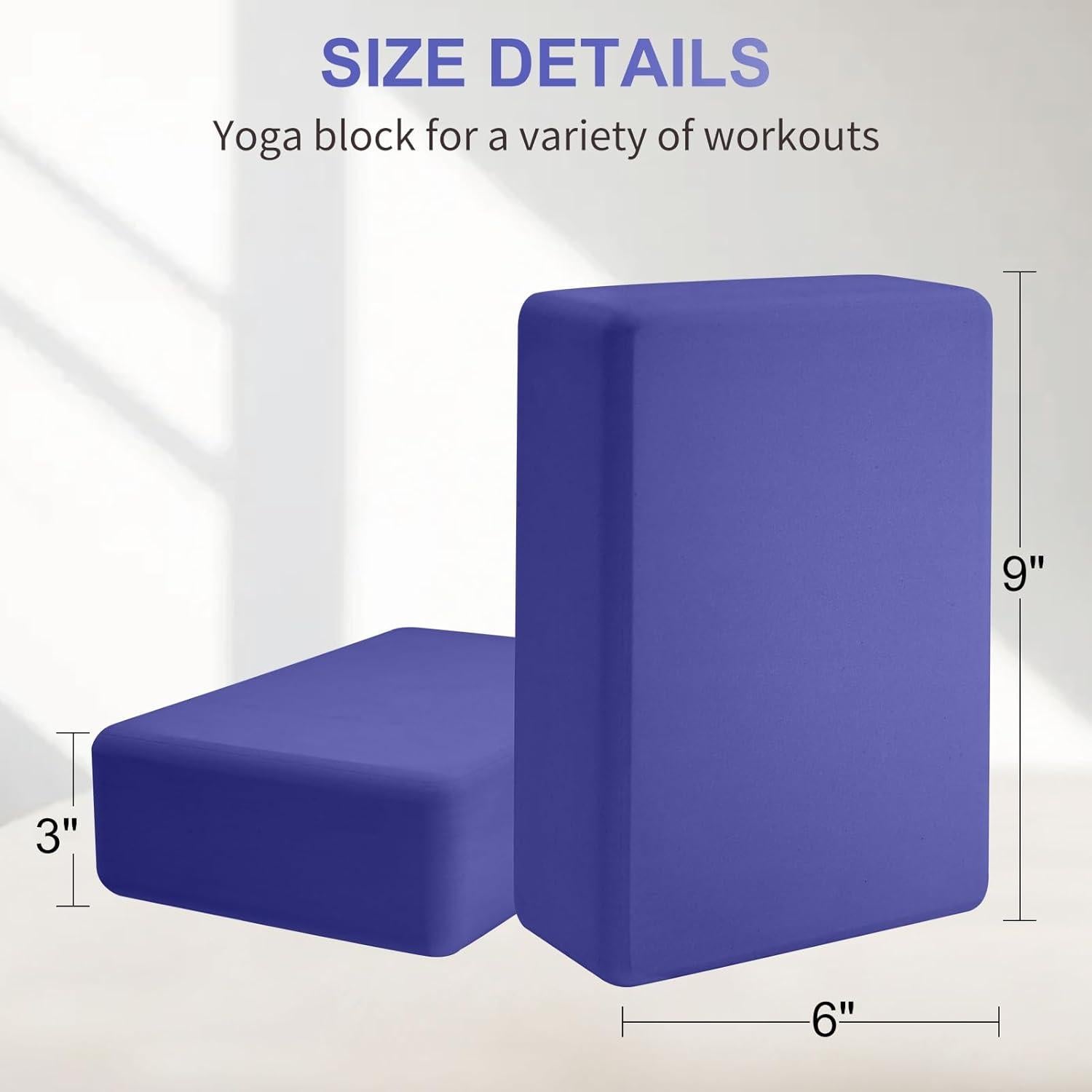 Bloques de Yoga Corsiampoo 2 Pack Espuma EVA Antideslizante