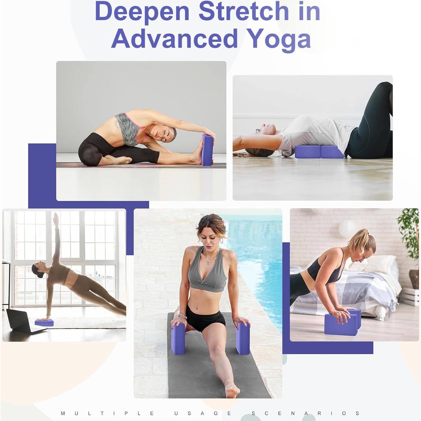 Bloques de Yoga Corsiampoo 2 Pack Espuma EVA Antideslizante