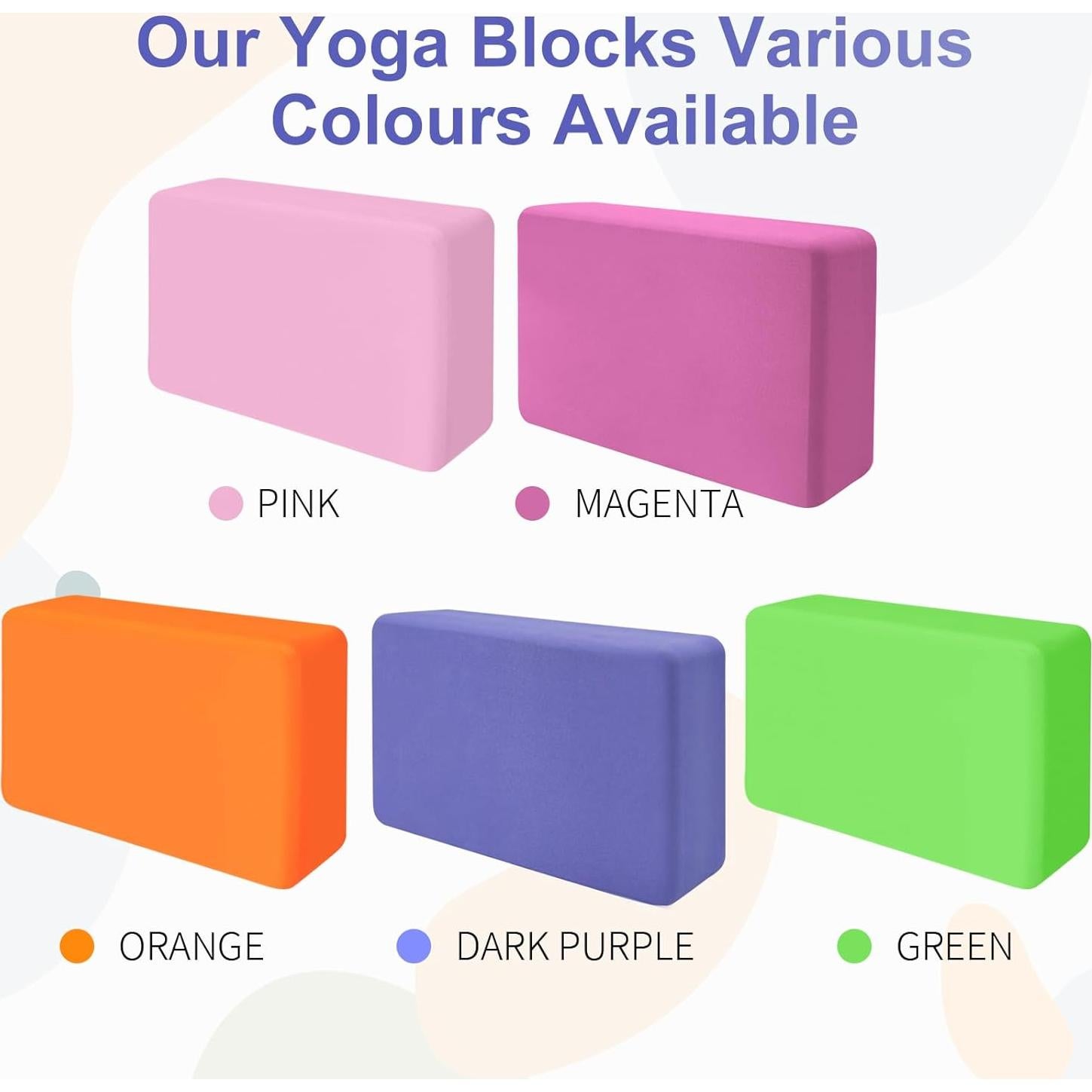 Bloques de Yoga Corsiampoo 2 Pack Espuma EVA Antideslizante