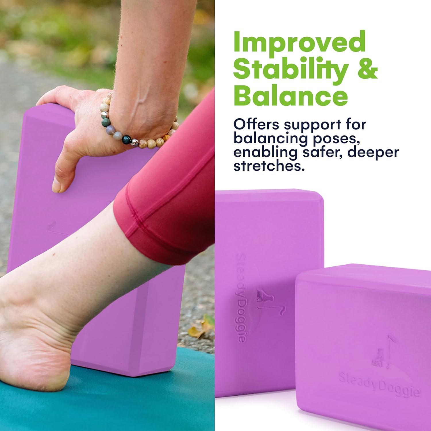 Bloques de Yoga Steady Doggie - Espuma Antideslizante - 2 Piezas