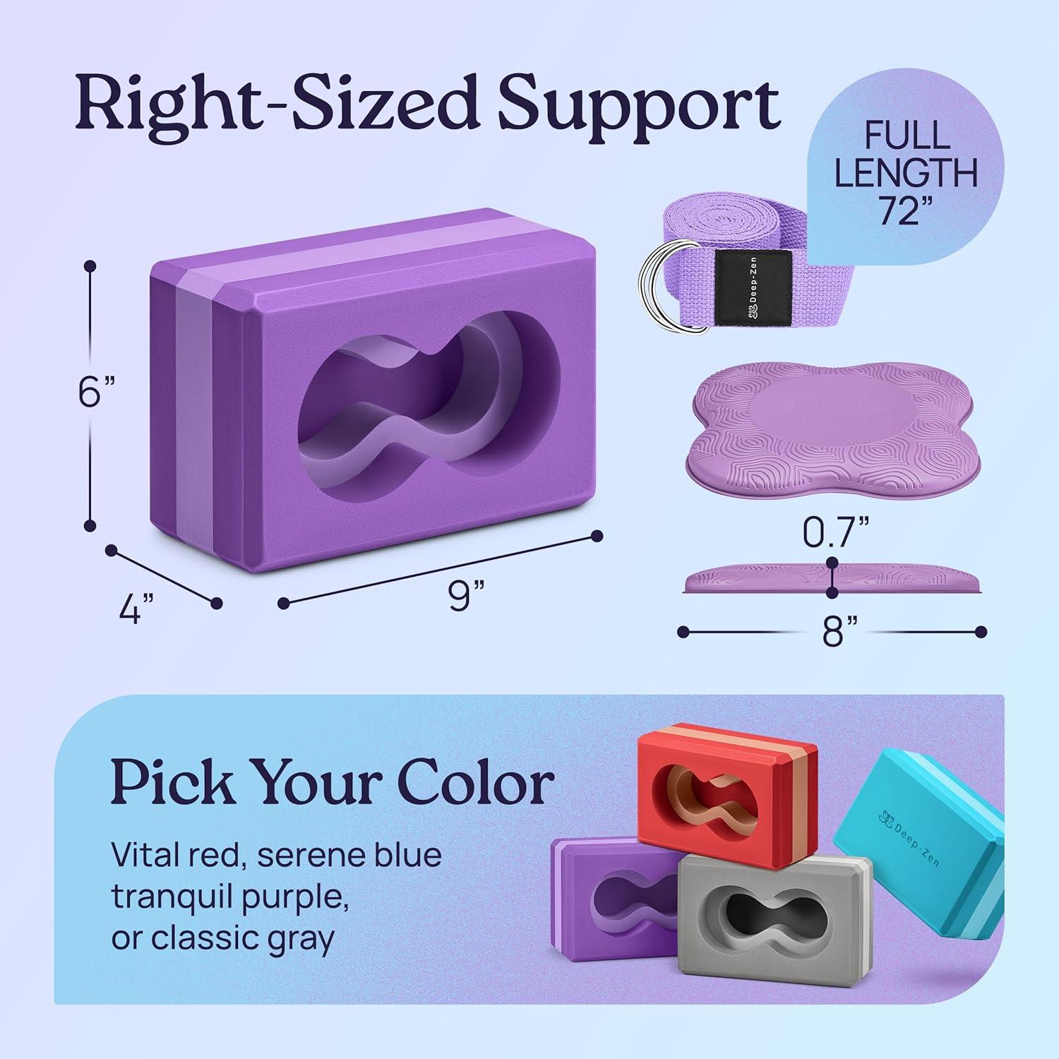 Bloques de Yoga Deep-Zen® con Soporte para Muñeca - Paquete de 2