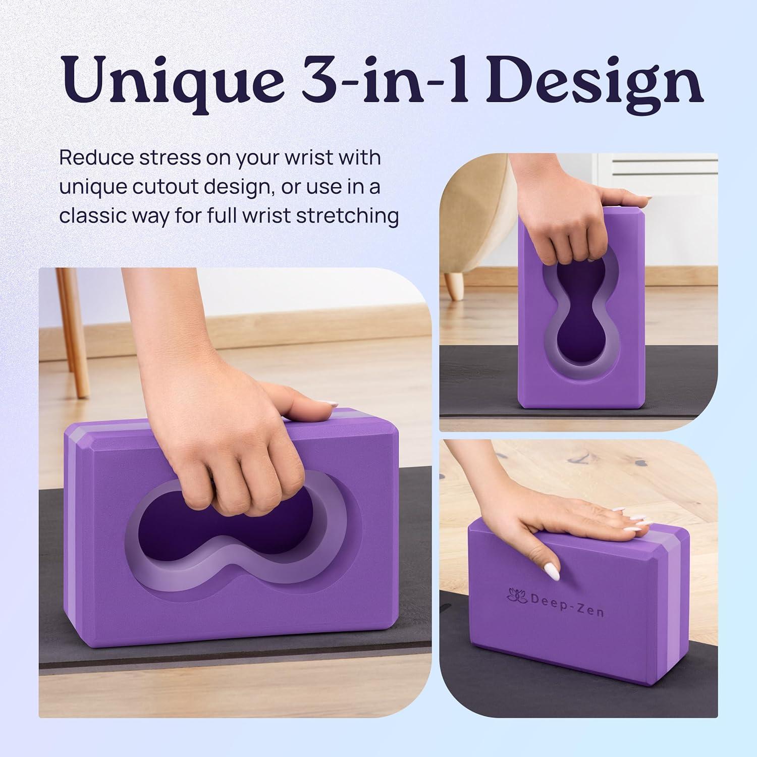 Bloques de Yoga Deep-Zen® con Soporte para Muñeca - Paquete de 2