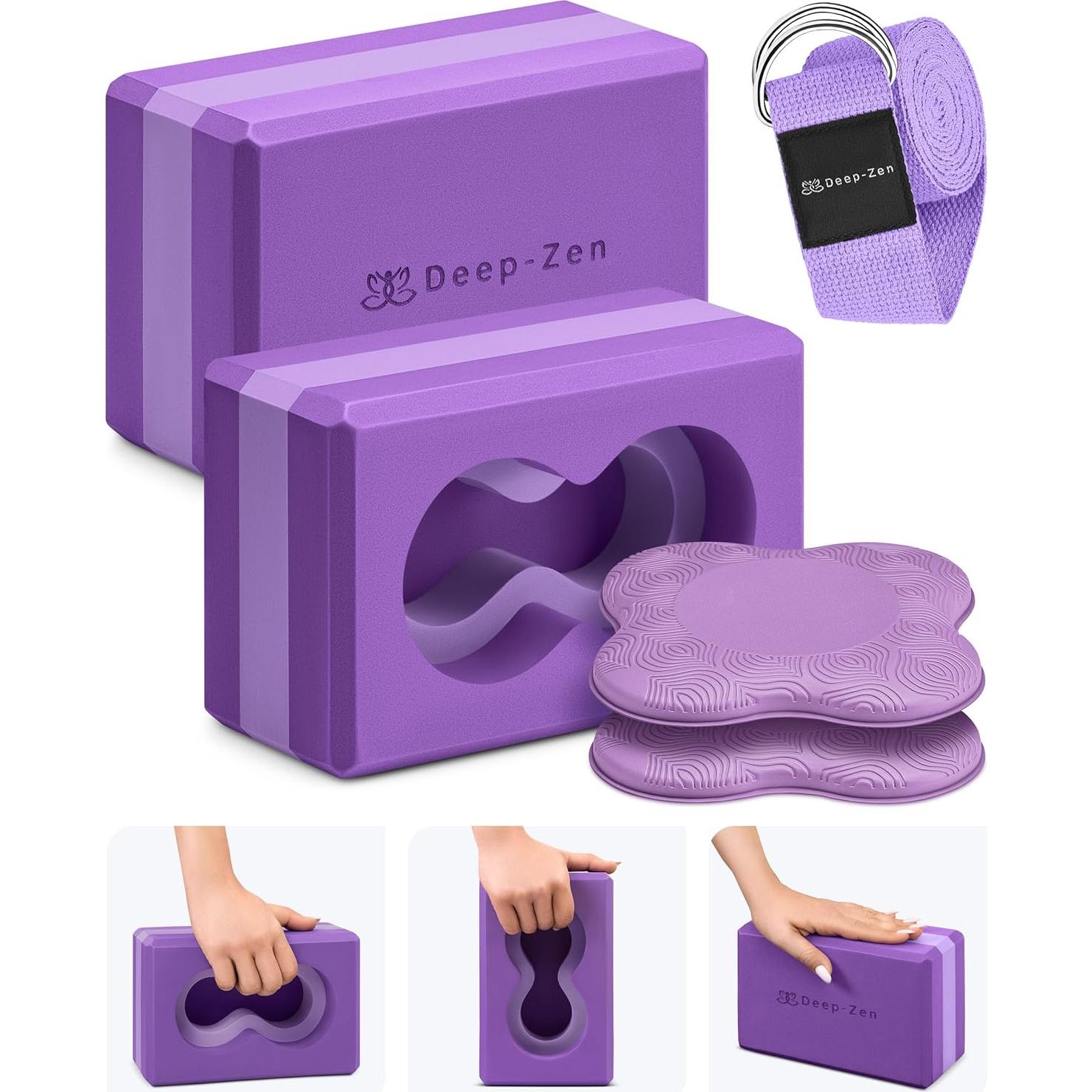 Bloques de Yoga Deep-Zen® con Soporte para Muñeca - Paquete de 2