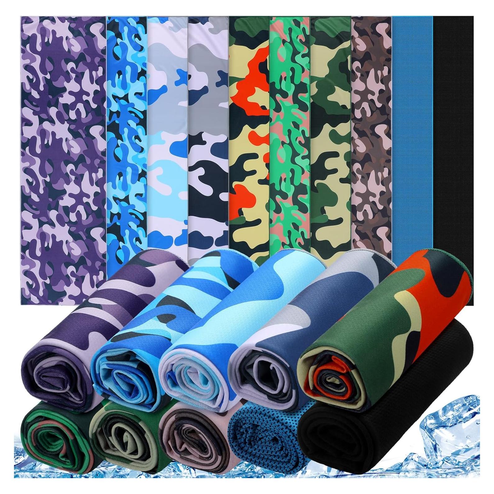 Eurzom Toallas de Enfriamiento Camuflaje 10 Piezas 101.6x30.5cm