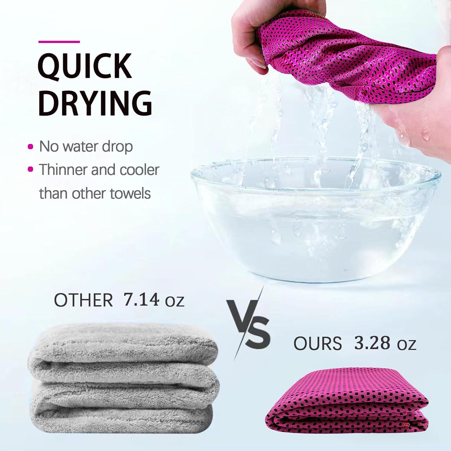 4 Toallas Enfriadoras SOYOK Microfibra 101.6x30.5 cm para Gimnasio